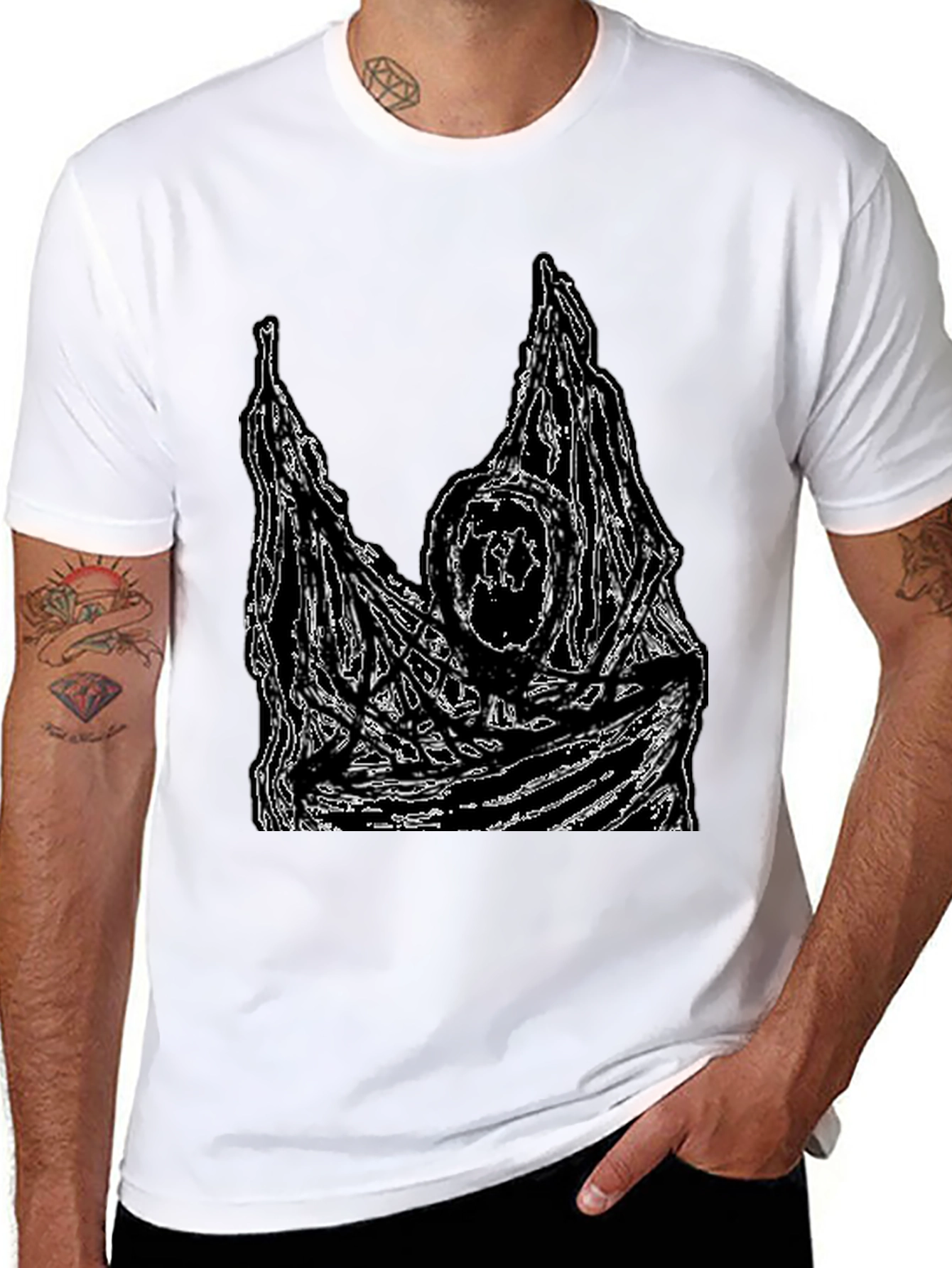 Grim Reaper Graphic Tee - Black Cotton T-Shirt