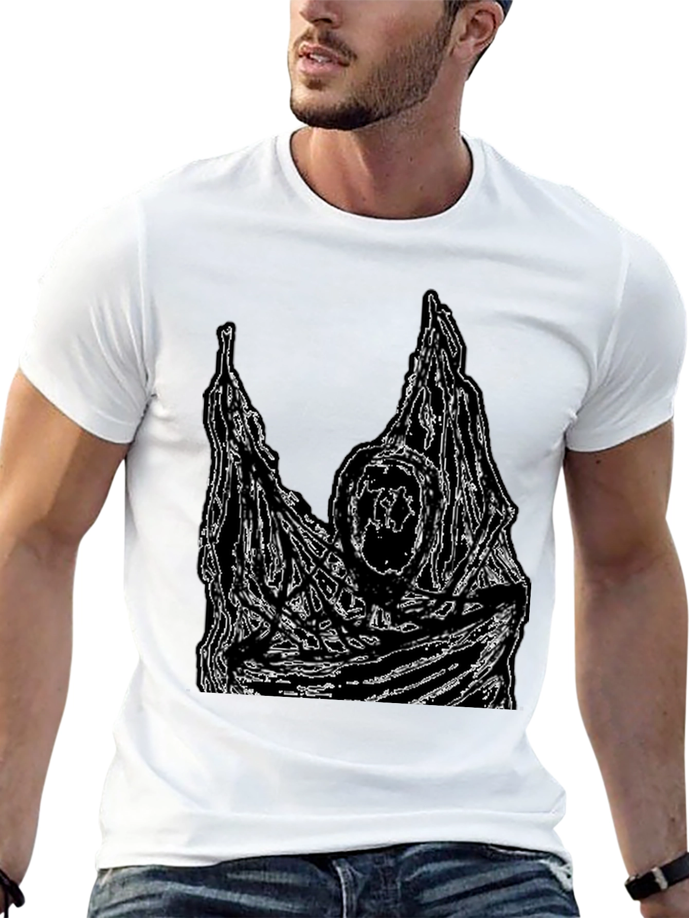 Grim Reaper Graphic Tee - Black Cotton T-Shirt