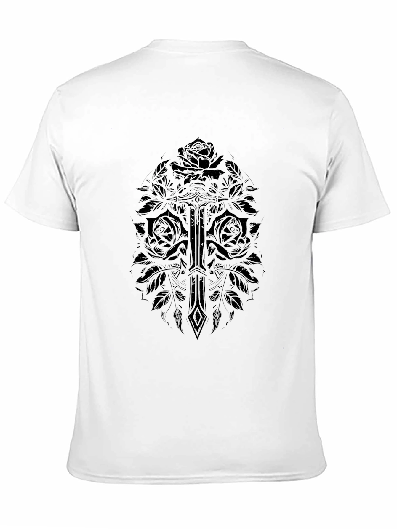 Sword & Roses Graphic T-Shirt - Black