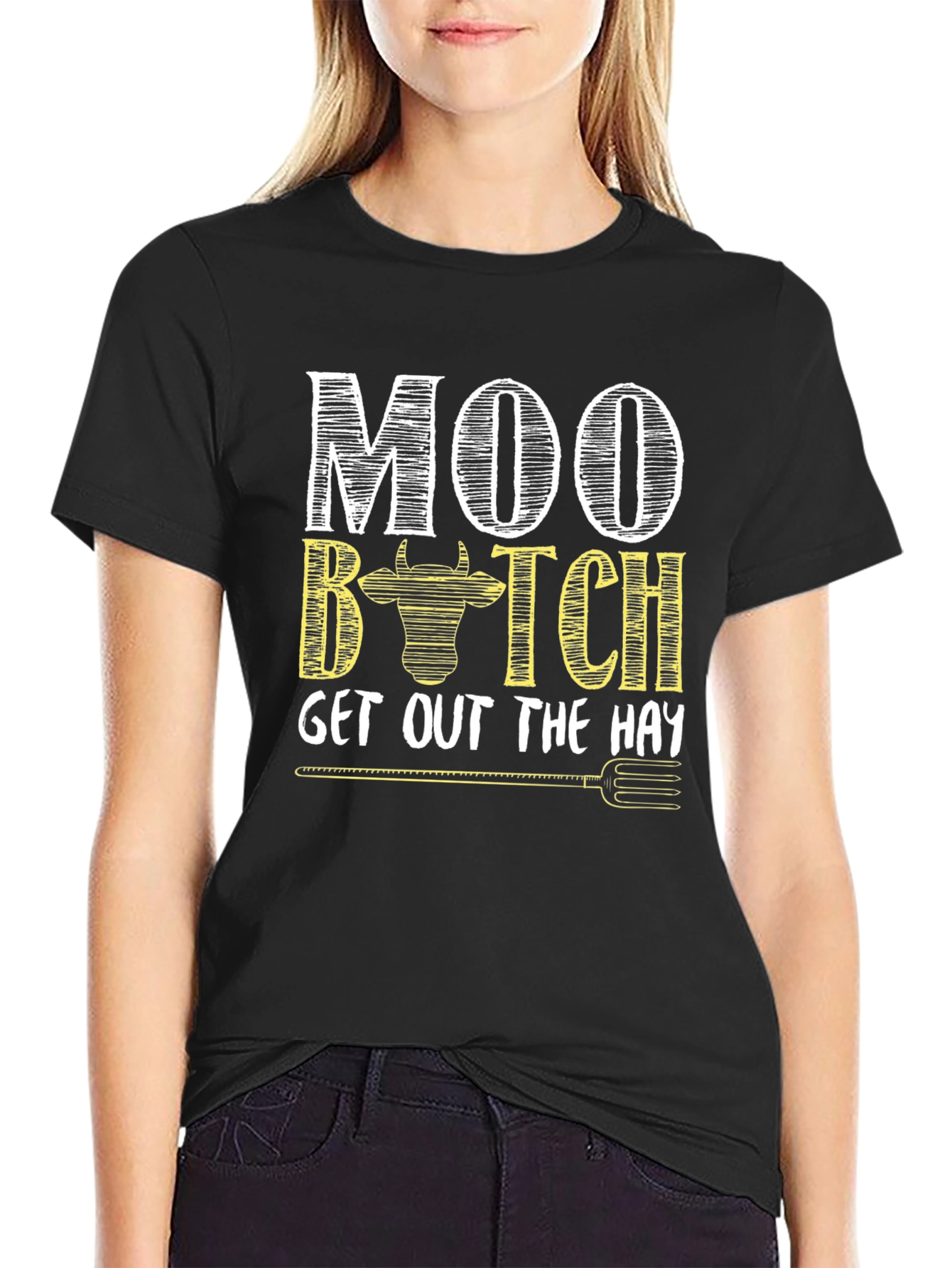 Moo B*tch T-Shirt - Farm Humor Novelty Tee