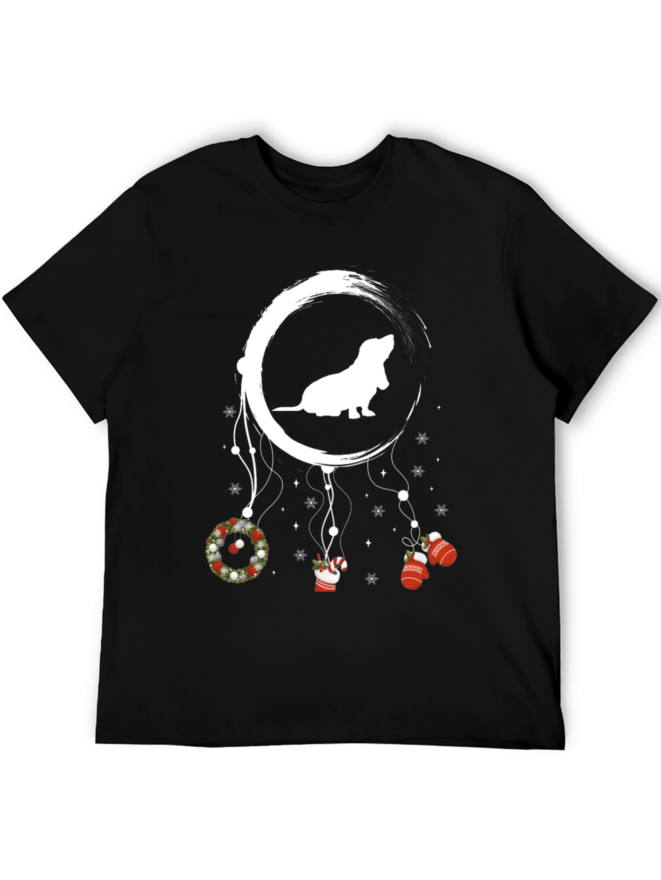 Dog Moon Christmas T-Shirt