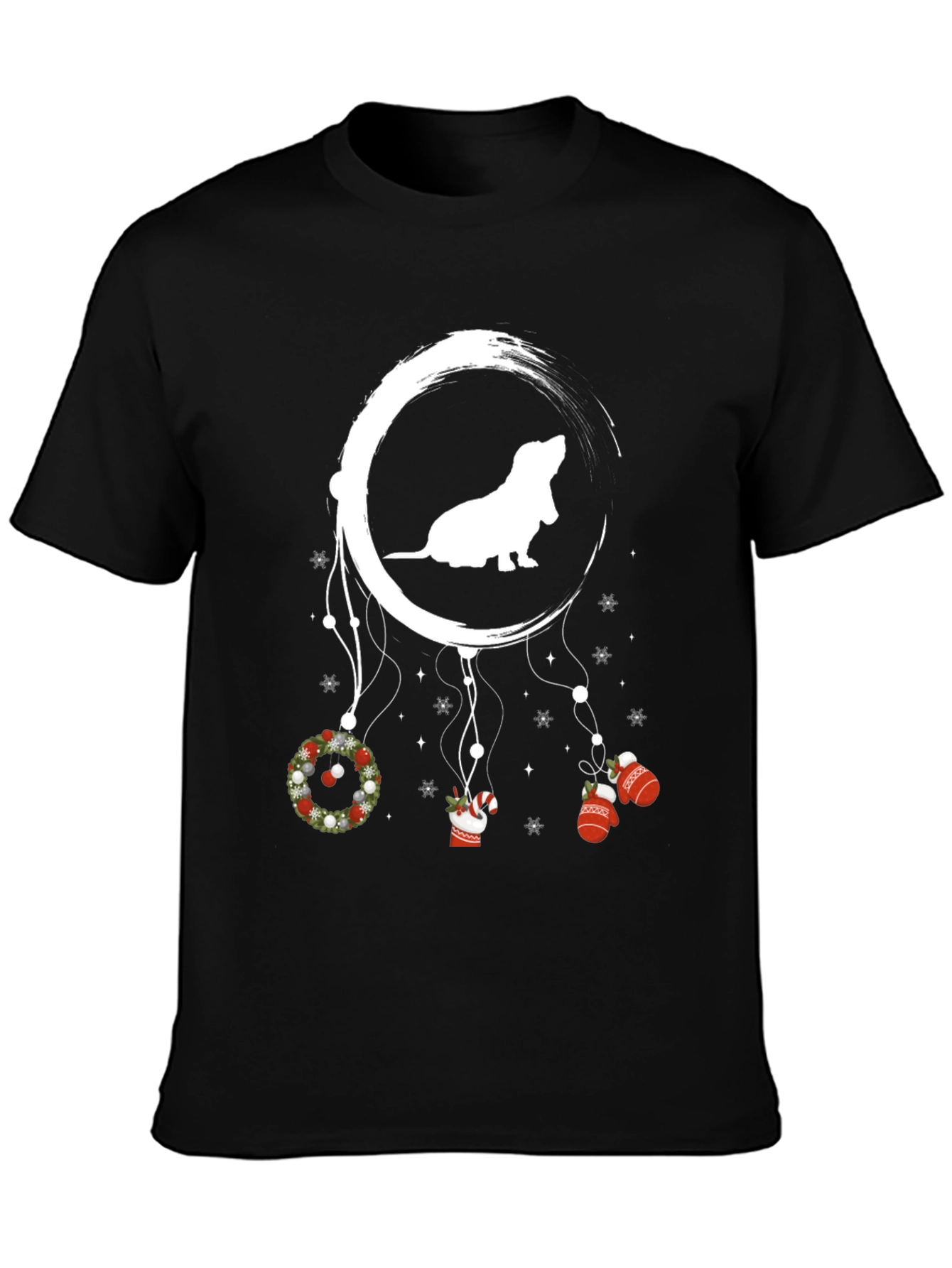 Dog Moon Christmas T-Shirt