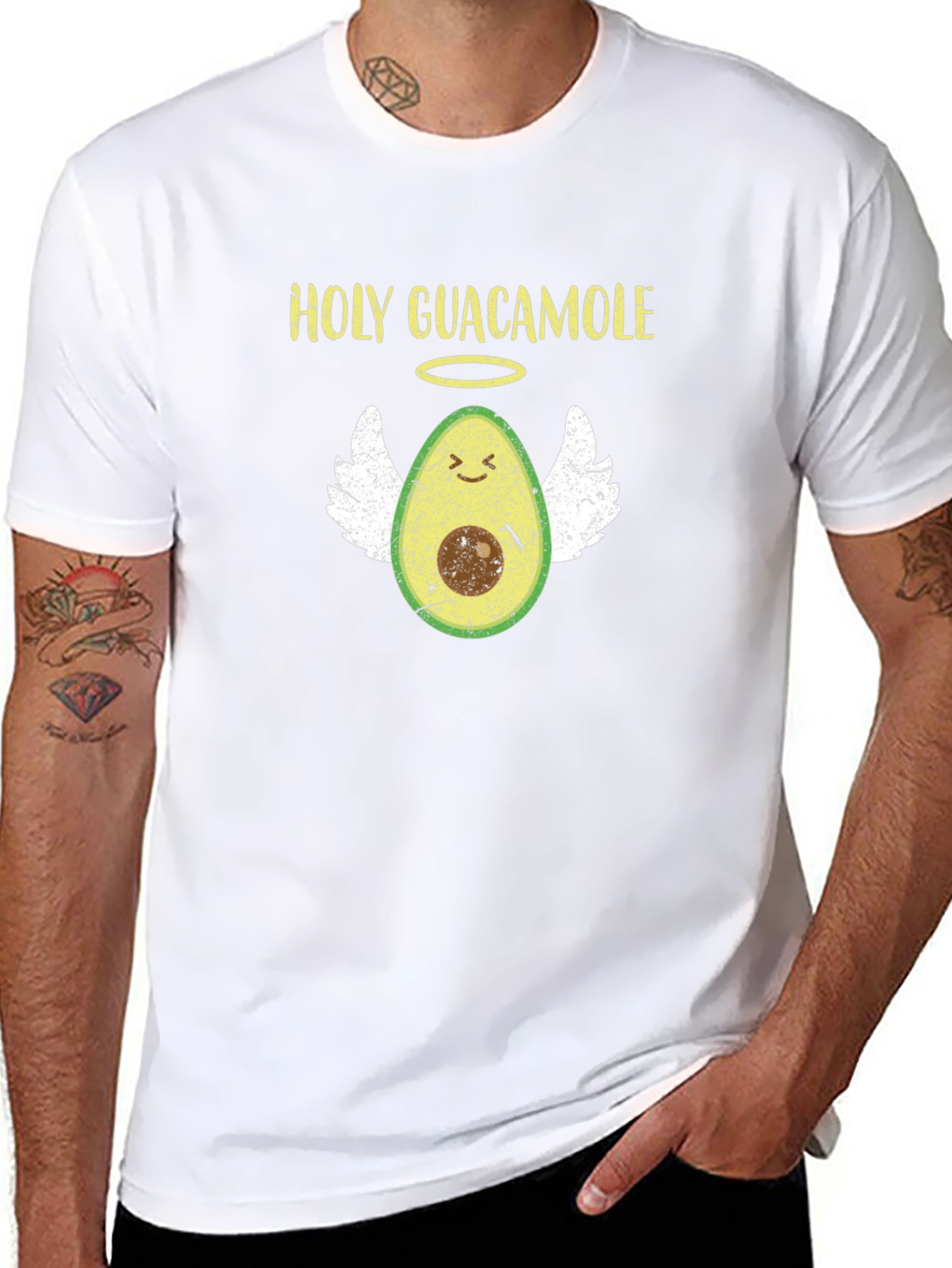 Holy Guacamole T-Shirt Funny Avocado Angel Tee
