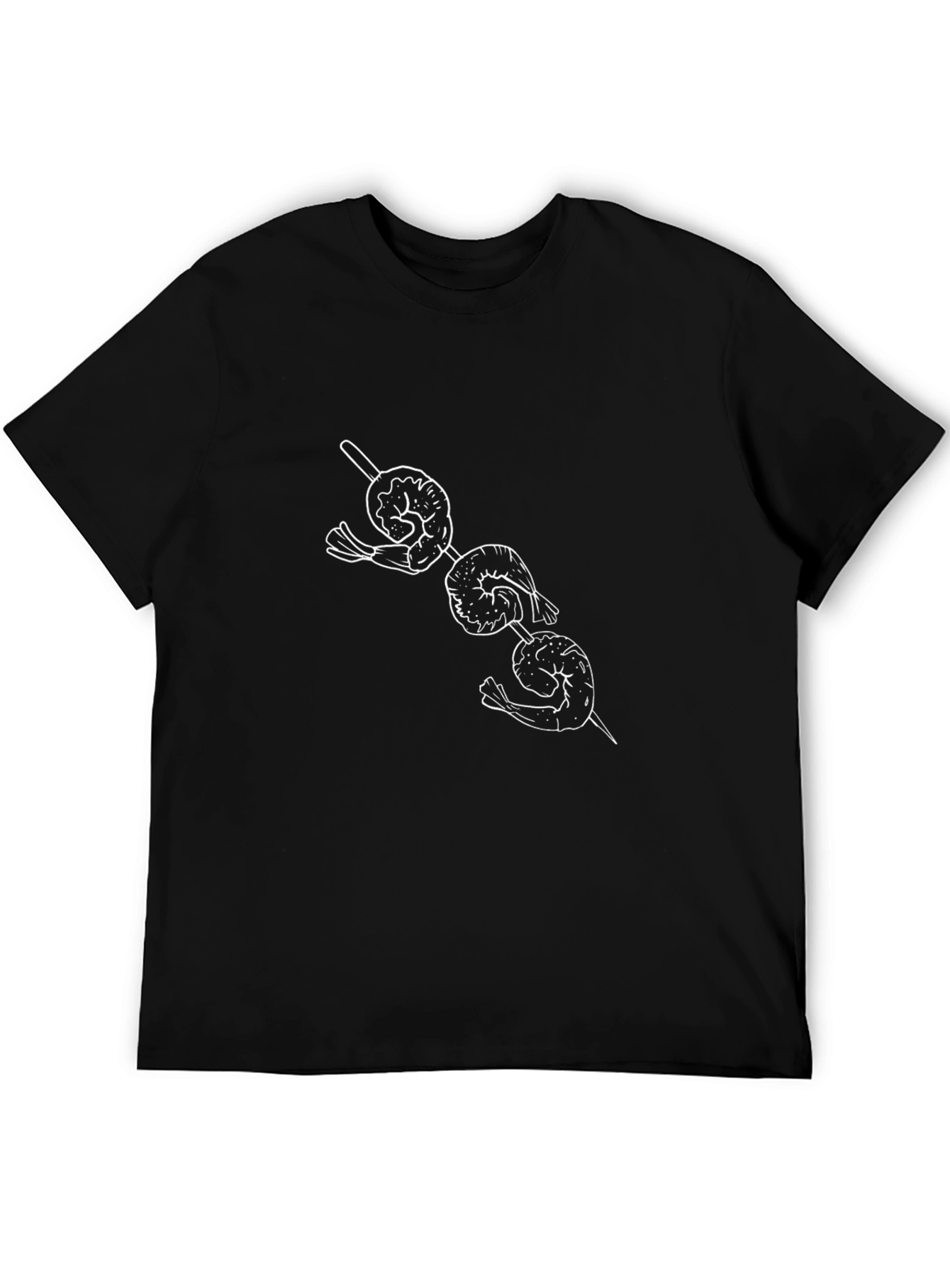 Shrimp Skewer Graphic Tee - Black Casual T-Shirt