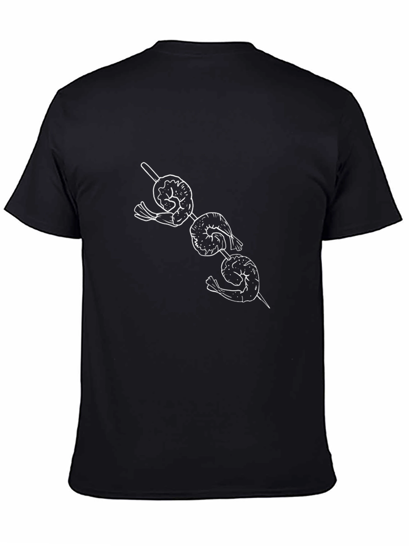 Shrimp Skewer Graphic Tee - Black Casual T-Shirt