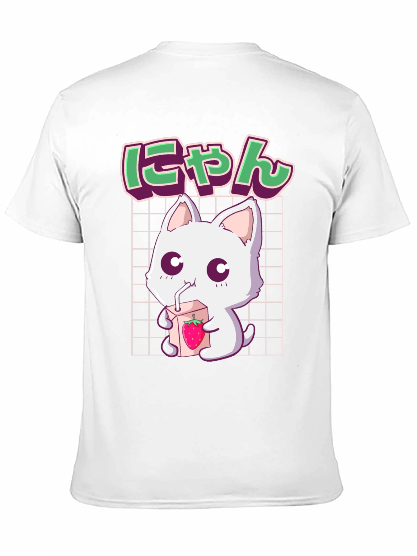 Cute Anime Cat T-Shirt - Strawberry Milk