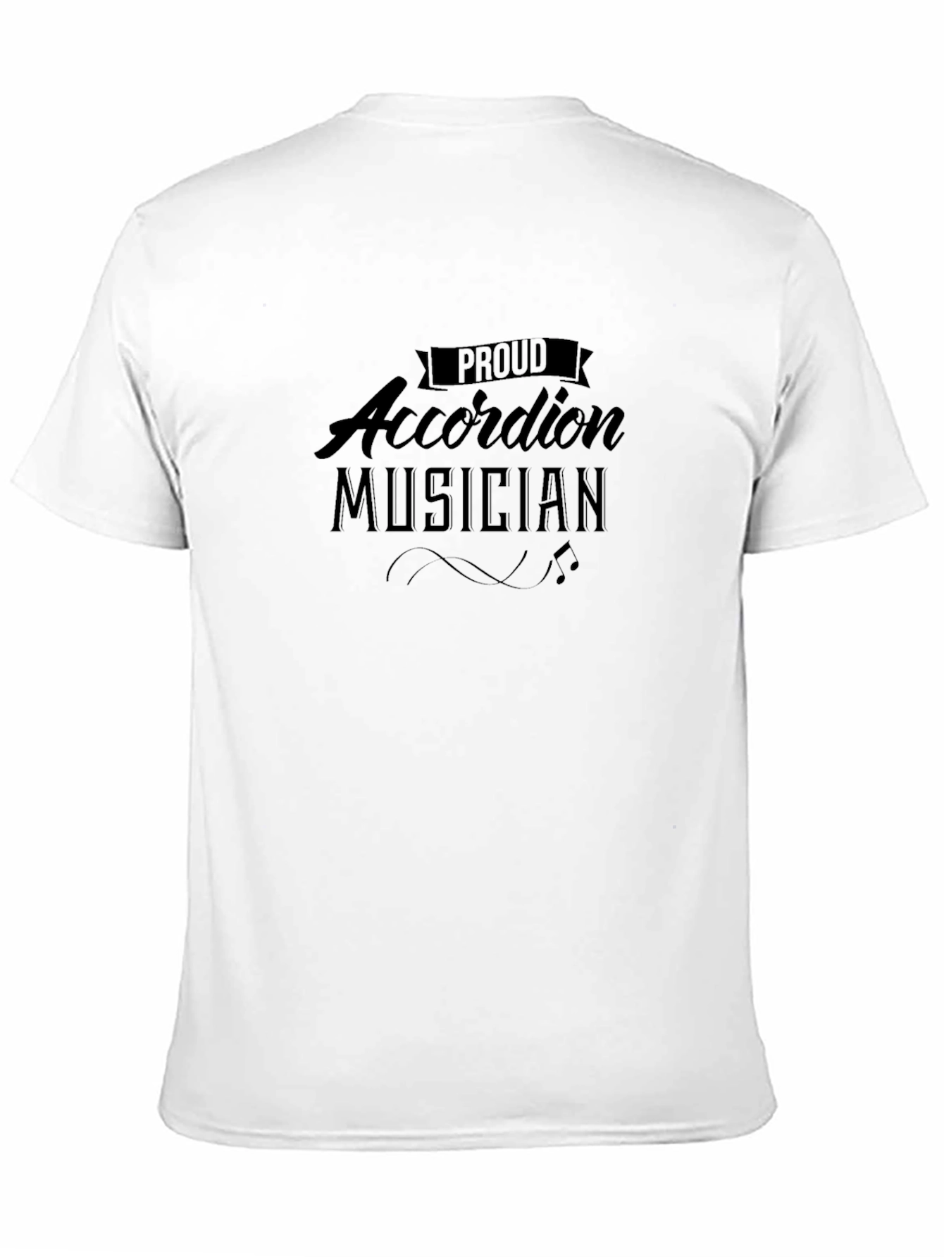 Proud Accordion Musician Black T-Shirt