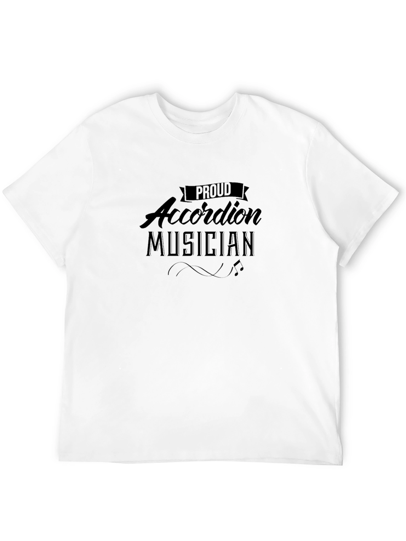 Proud Accordion Musician Black T-Shirt