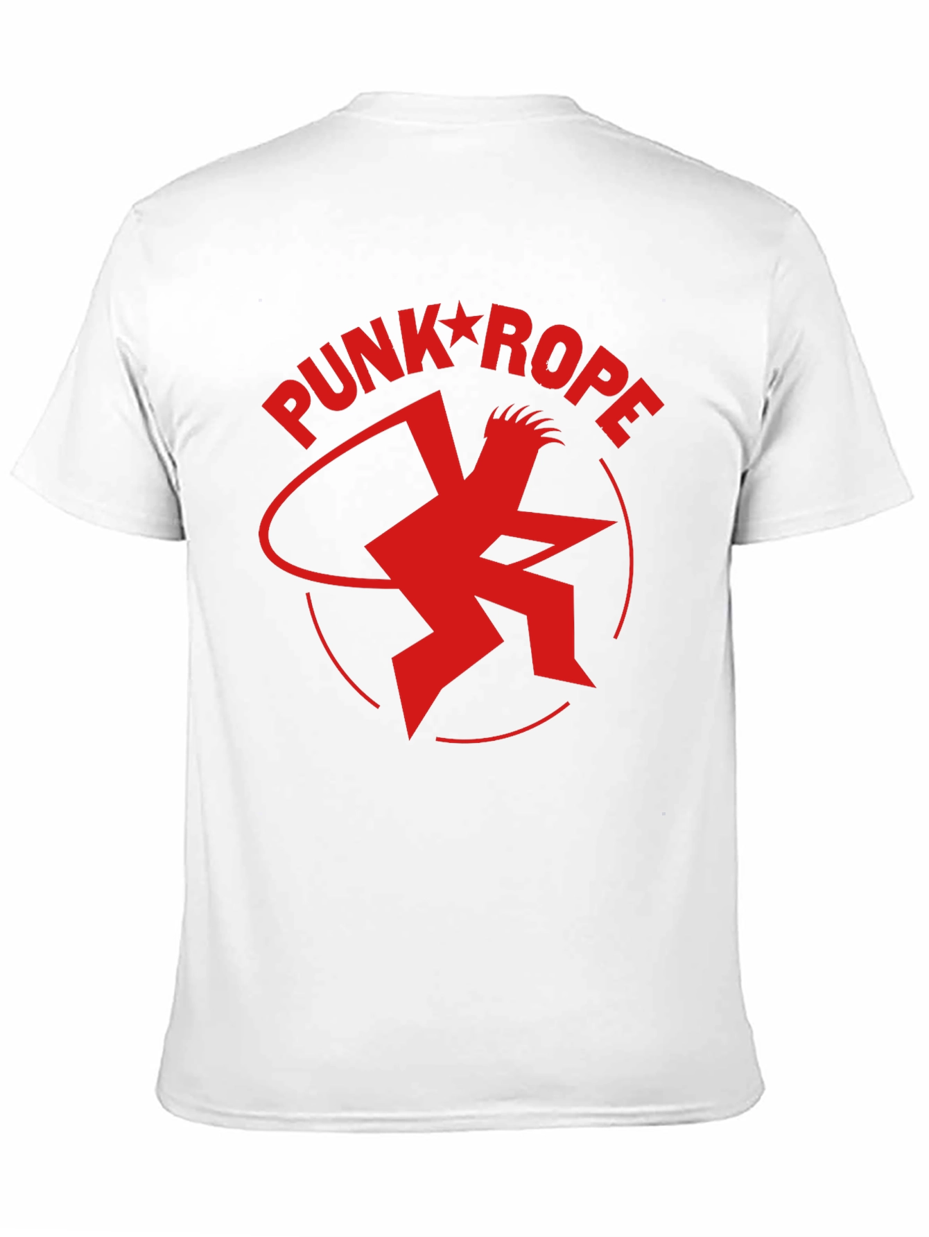 Punk Rope Red Graphic Print Black T-Shirt