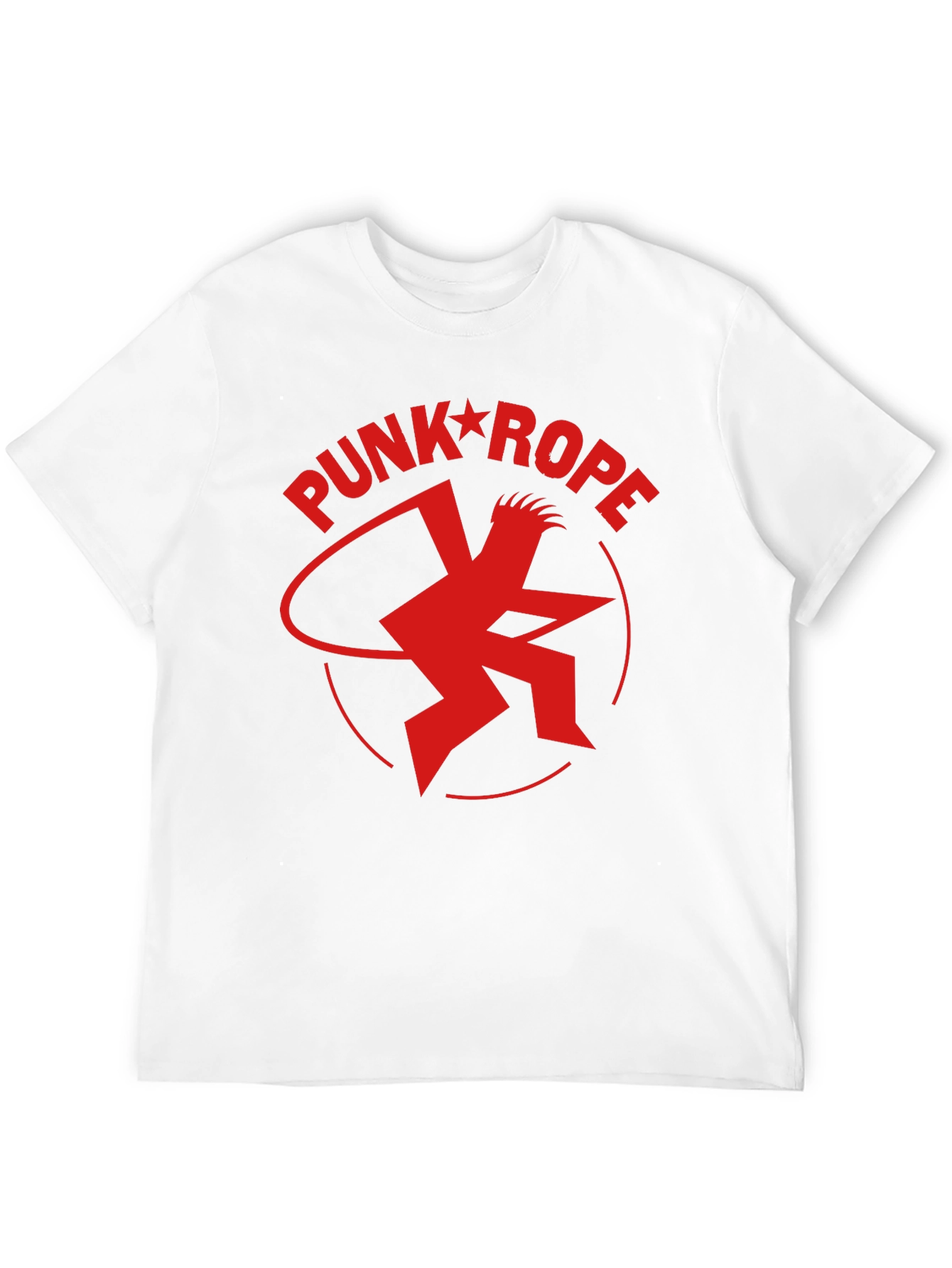 Punk Rope Red Graphic Print Black T-Shirt
