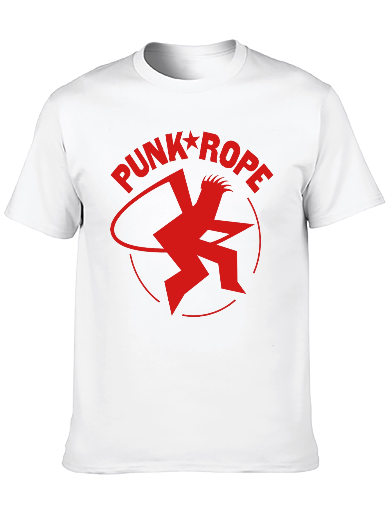 Punk Rope Red Graphic Print Black T-Shirt