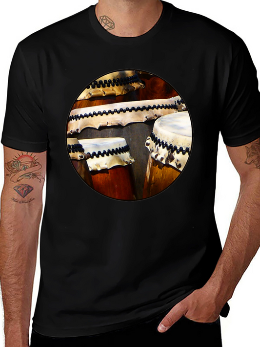 Taiko Drums Graphic Tee - Japanese Percussion Shirt