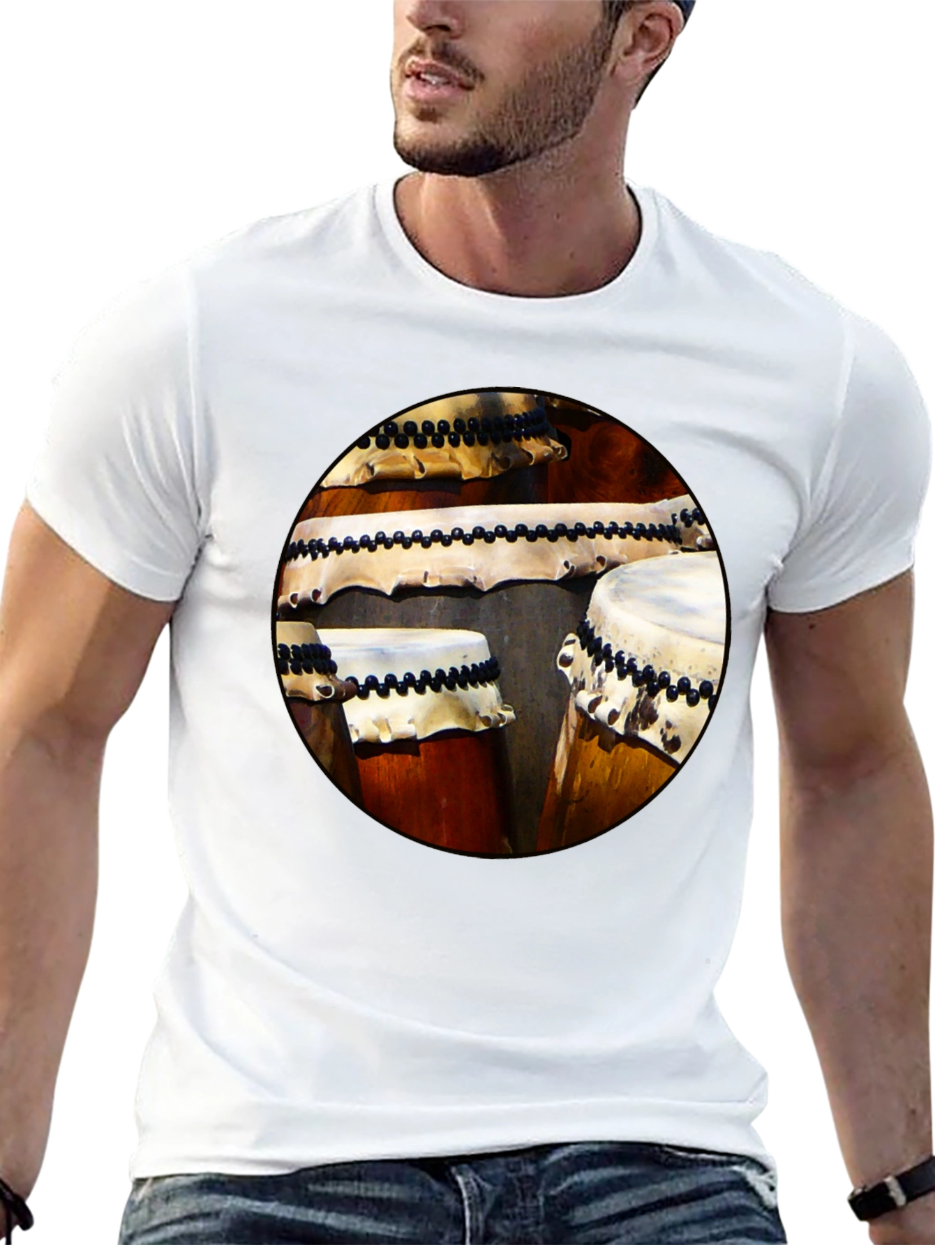 Taiko Drums Graphic Tee - Japanese Percussion Shirt