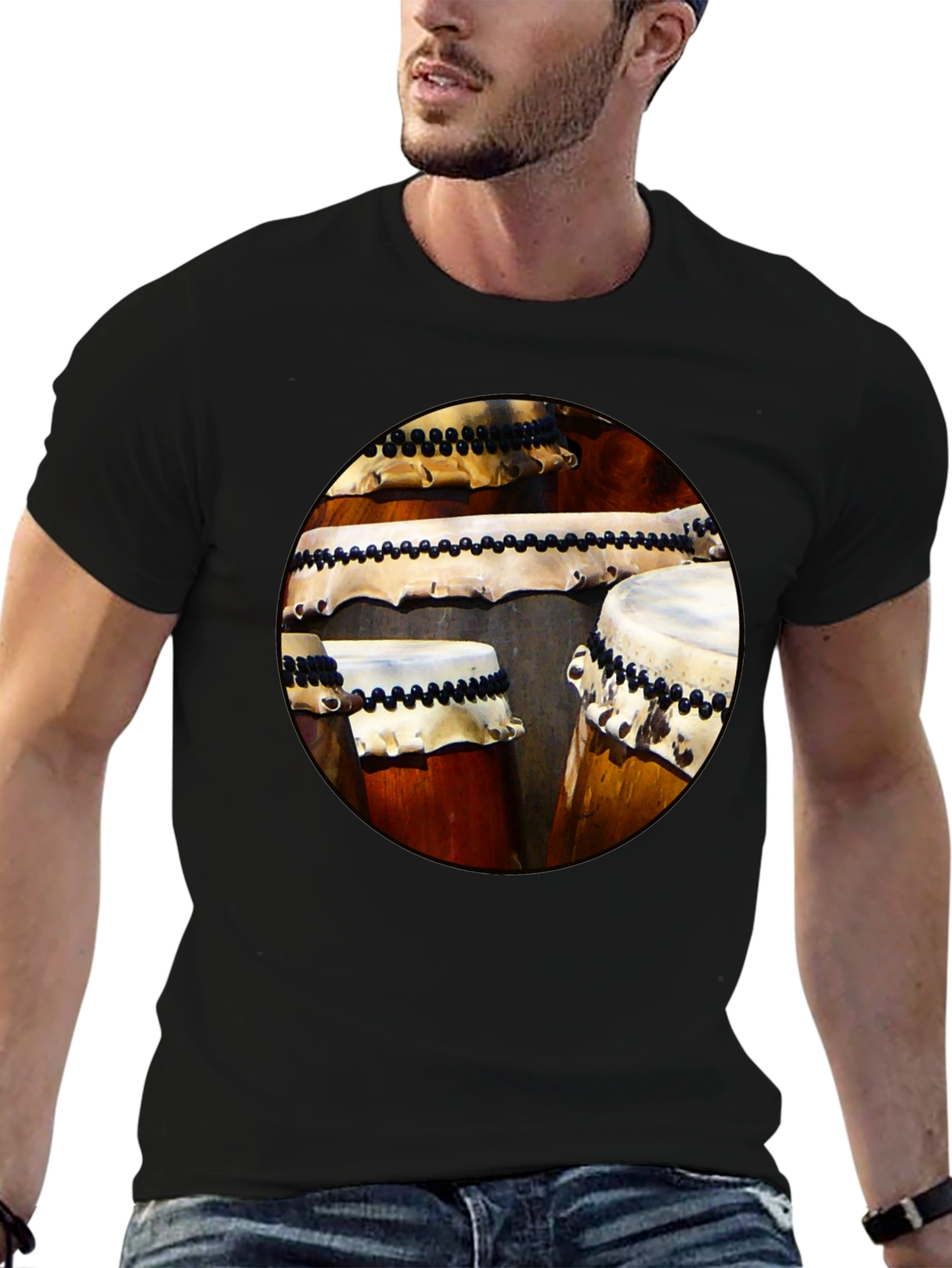 Taiko Drums Graphic Tee - Japanese Percussion Shirt