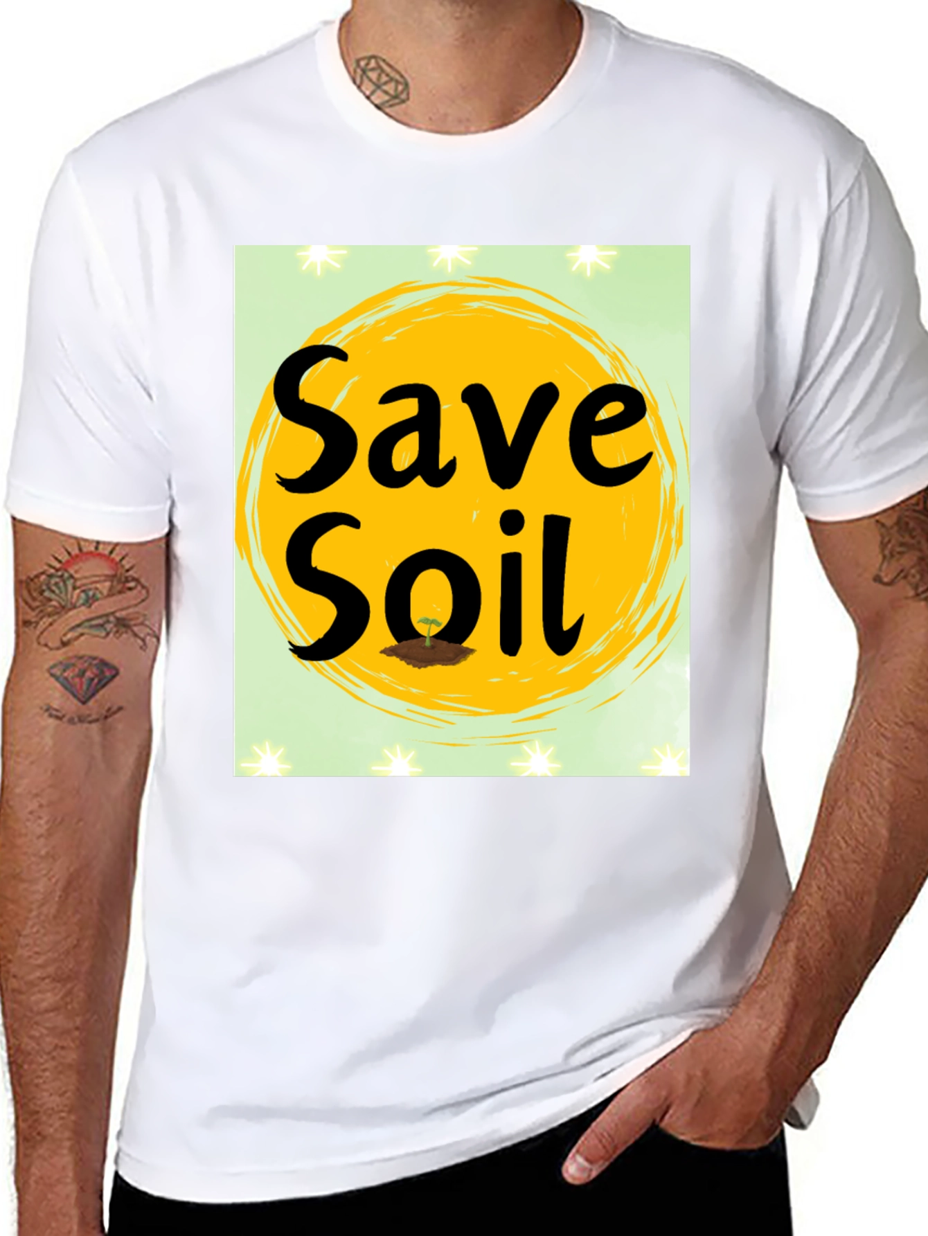 Save Soil Graphic T-Shirt - Black Cotton Tee