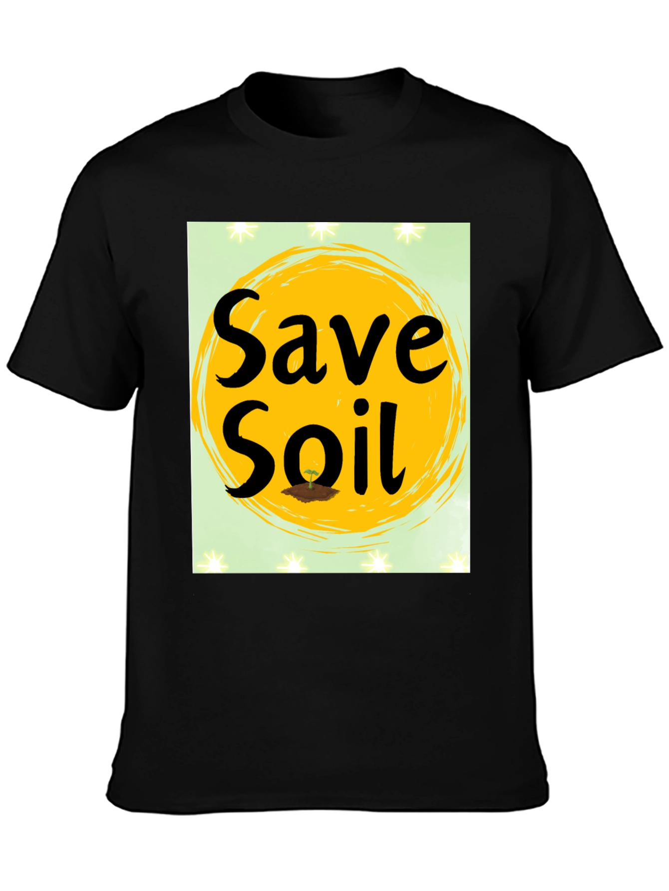 Save Soil Graphic T-Shirt - Black Cotton Tee