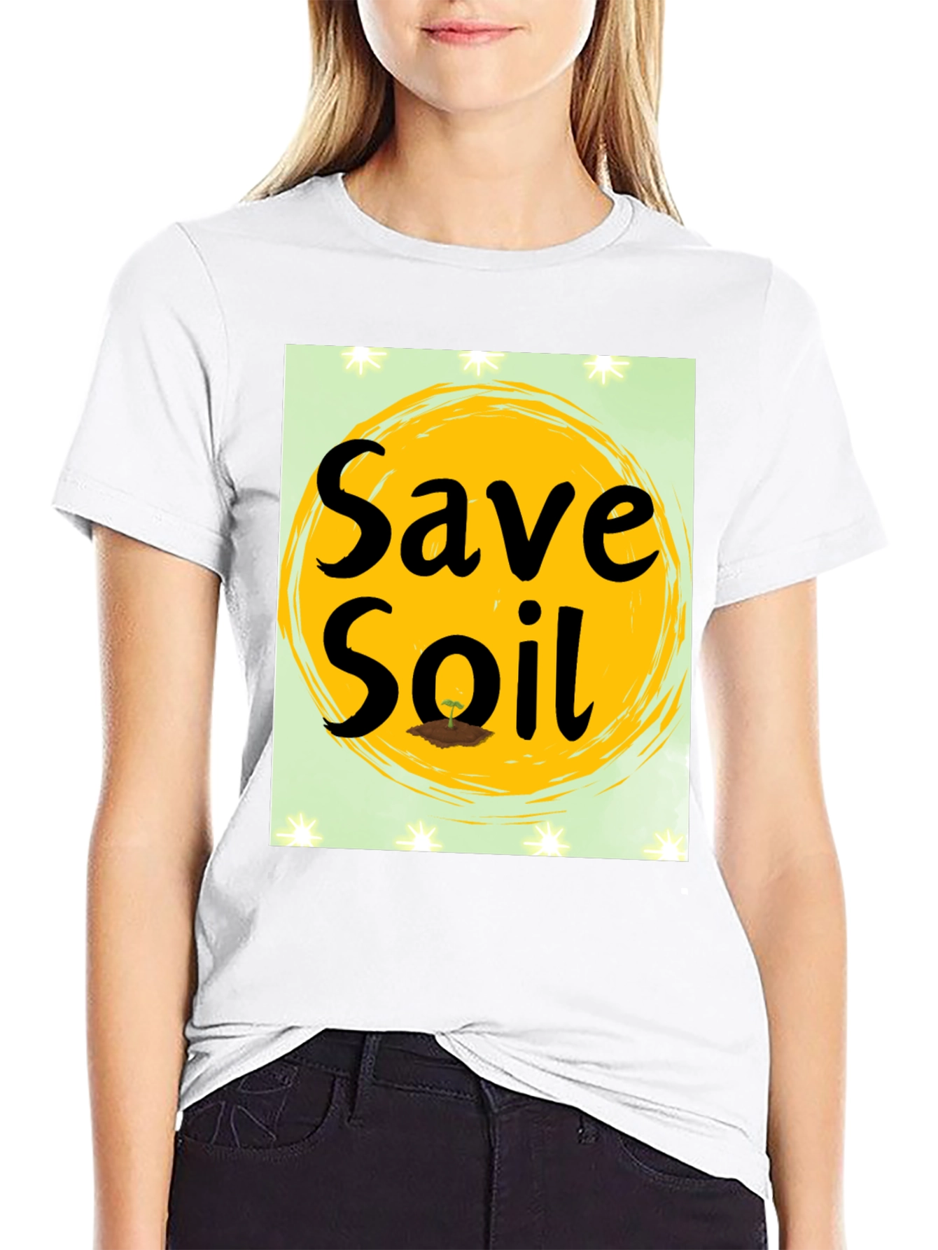 Save Soil Graphic T-Shirt - Black Cotton Tee