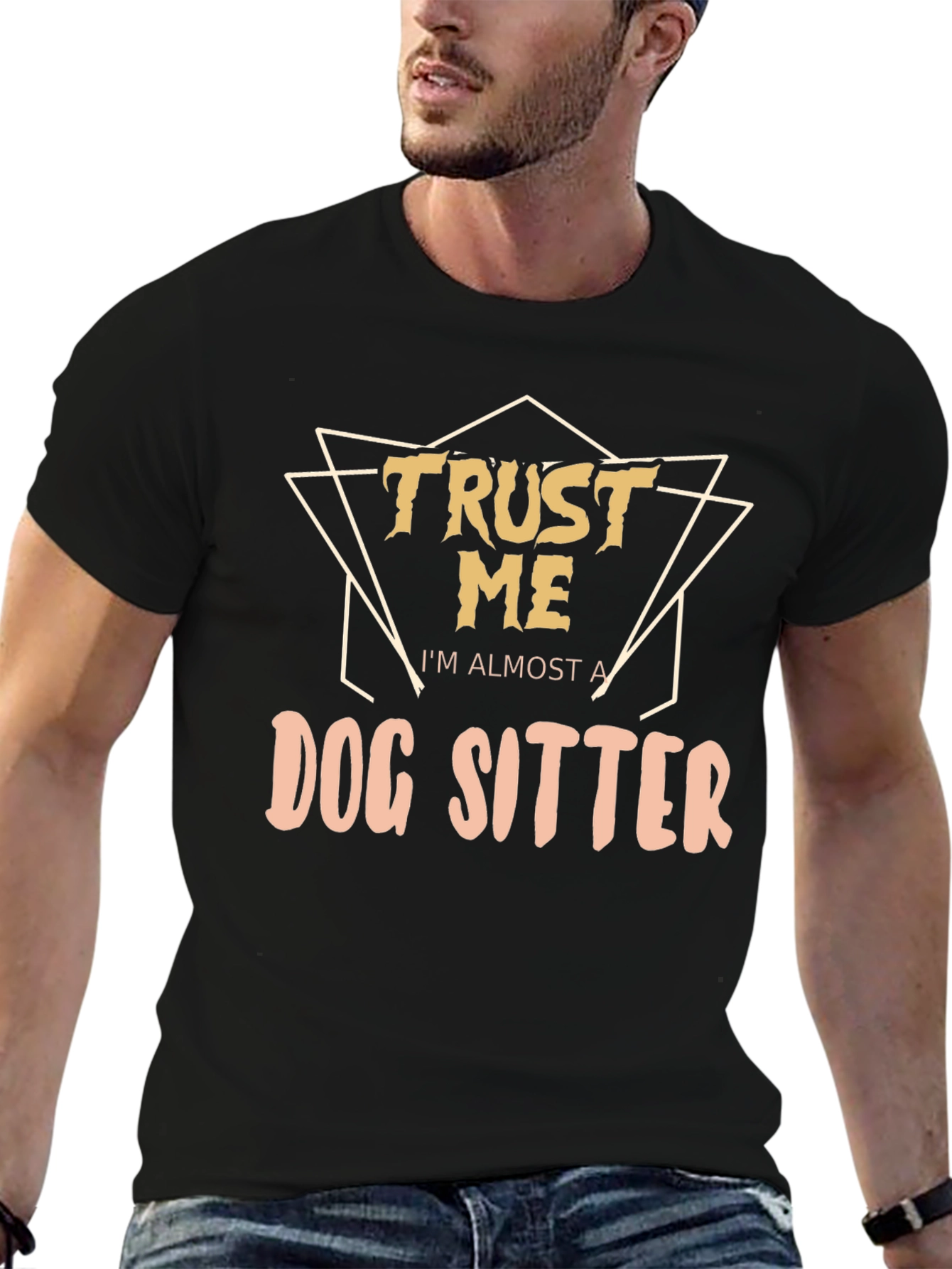 Trust Me Dog Sitter Black Graphic Tee
