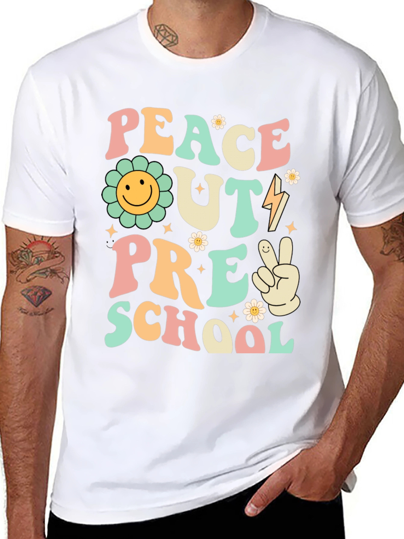 Peace Out Preschool Graphic Tee