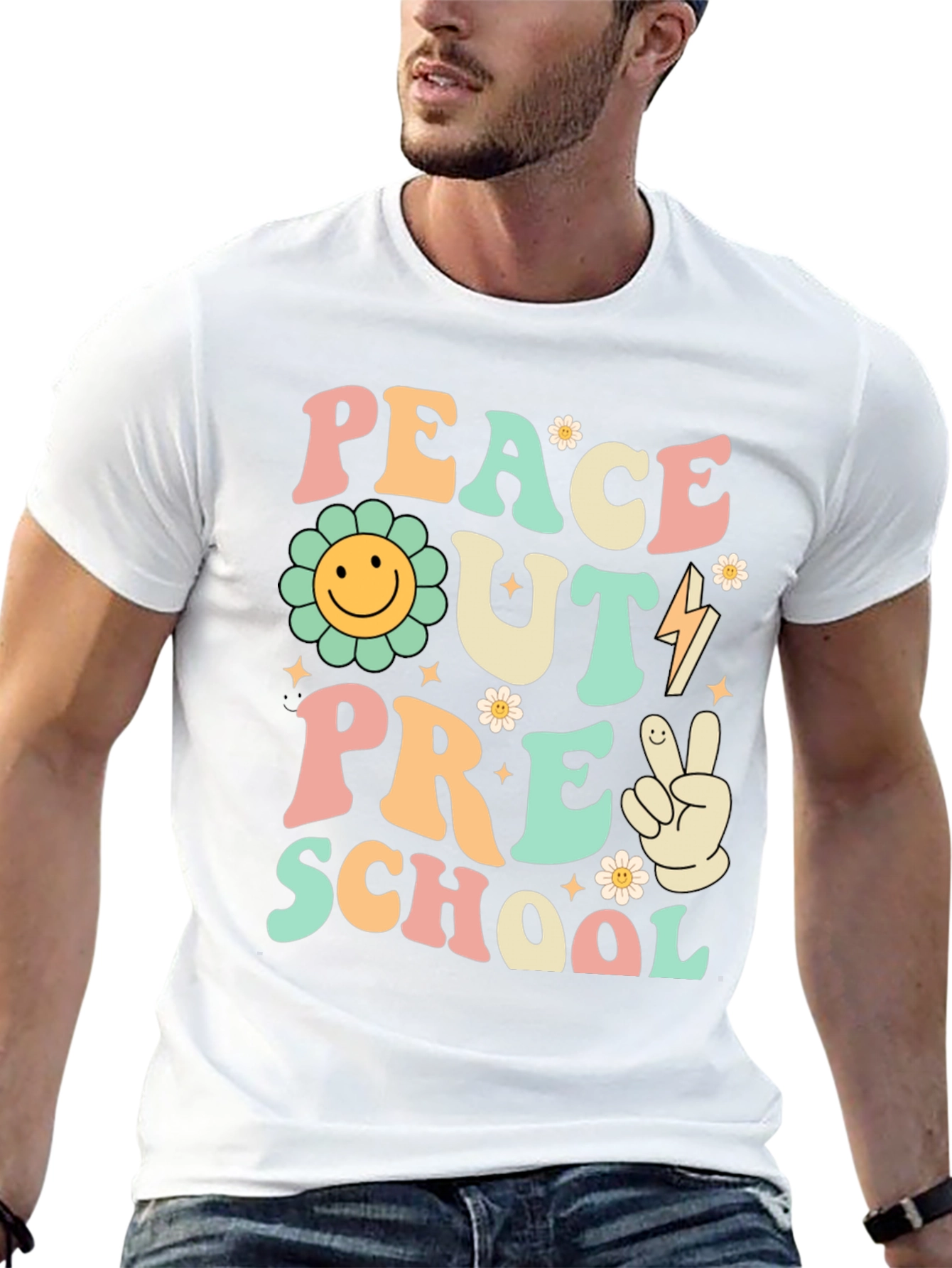 Peace Out Preschool Graphic Tee