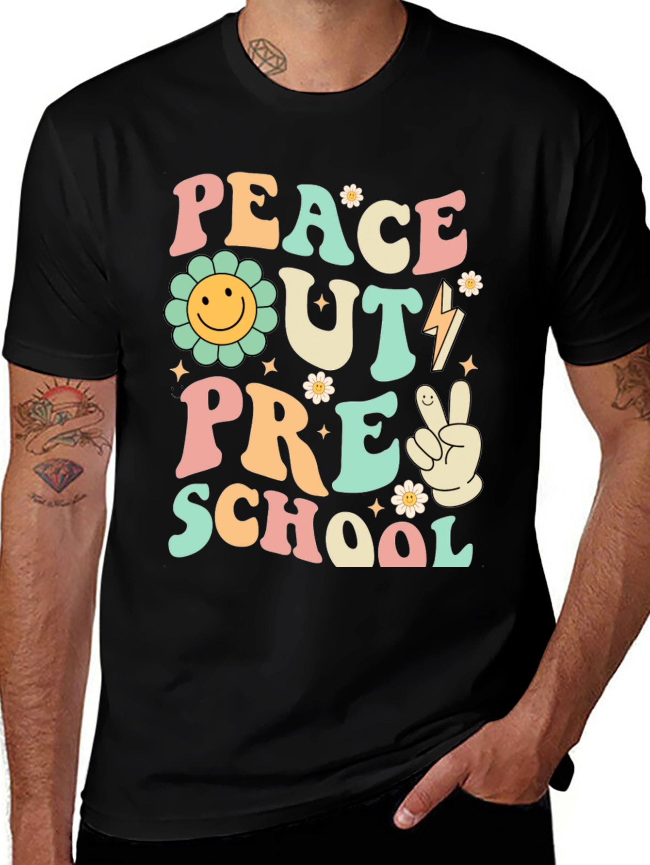 Peace Out Preschool Graphic Tee