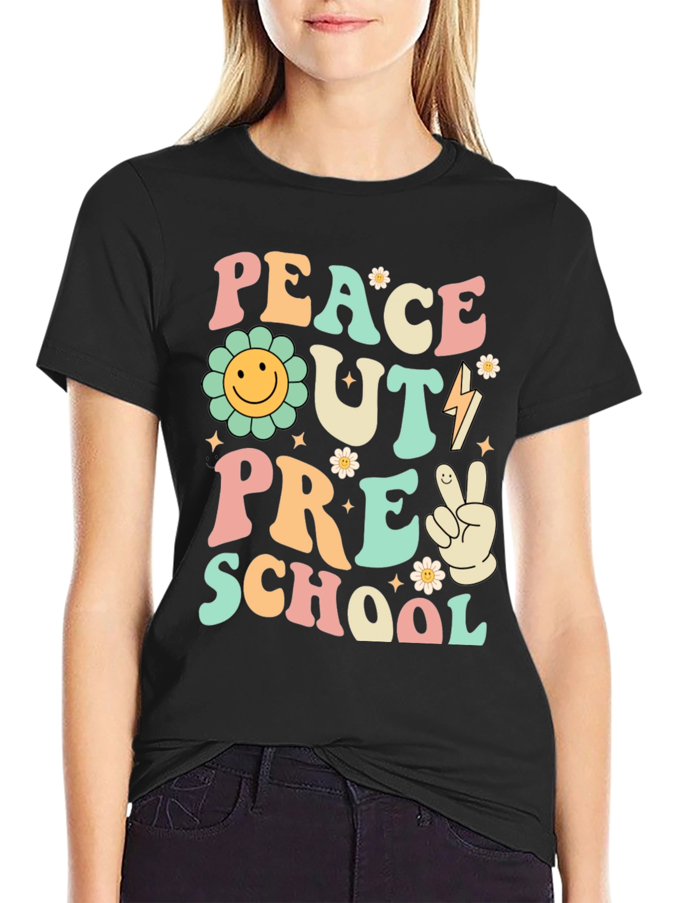 Peace Out Preschool Graphic Tee