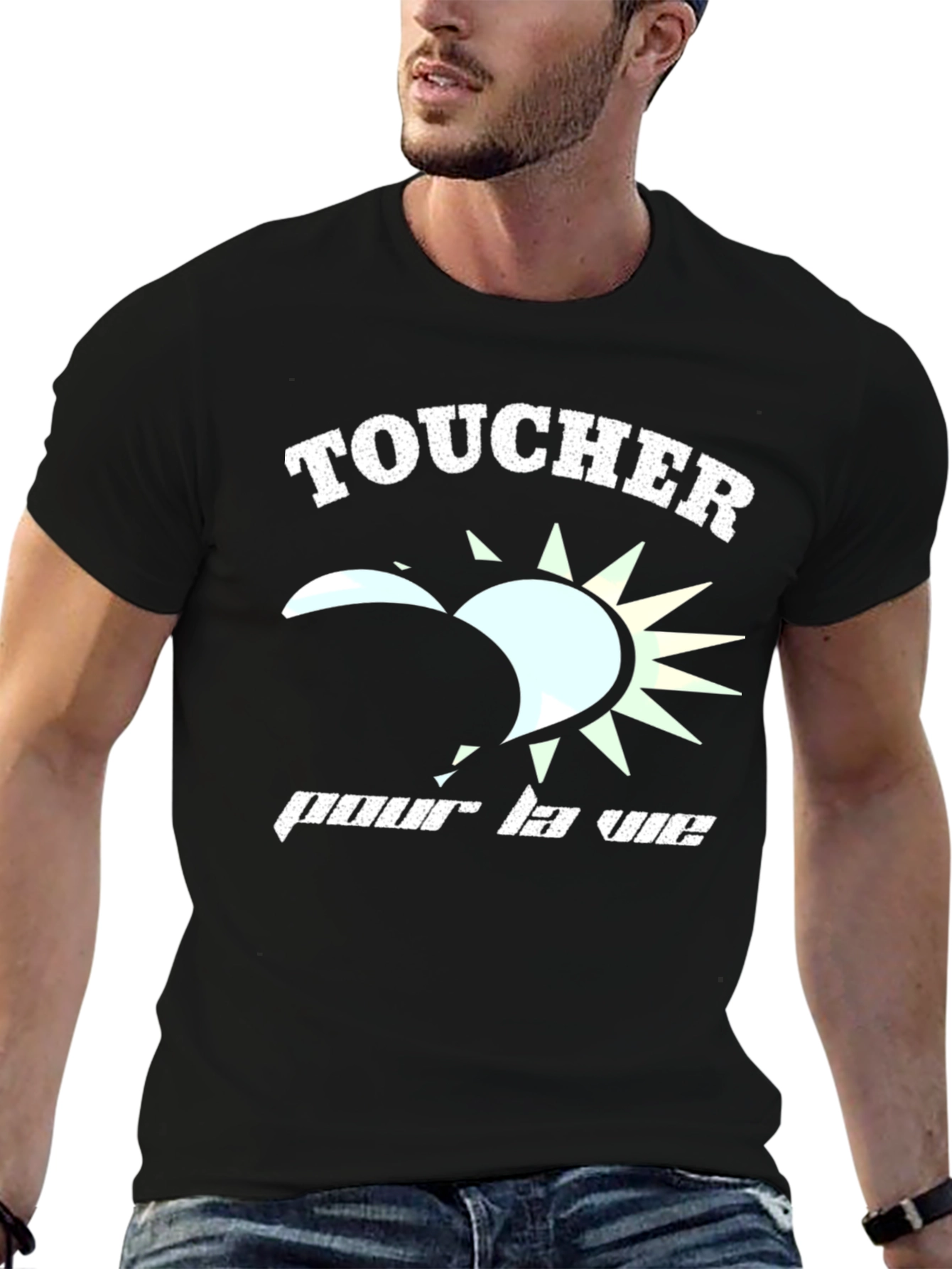 Touche pour la vie Black Graphic Tee