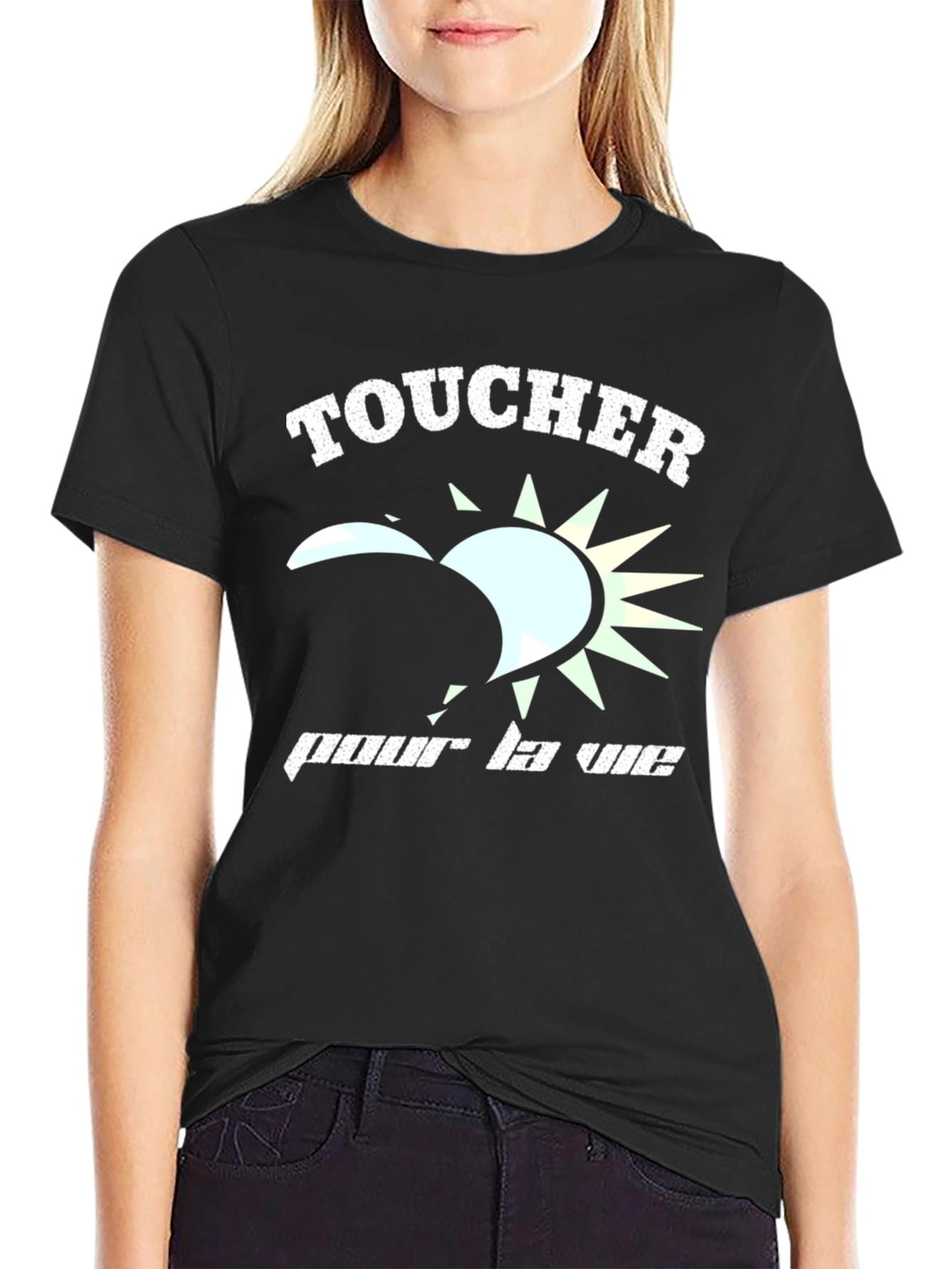 Touche pour la vie Black Graphic Tee