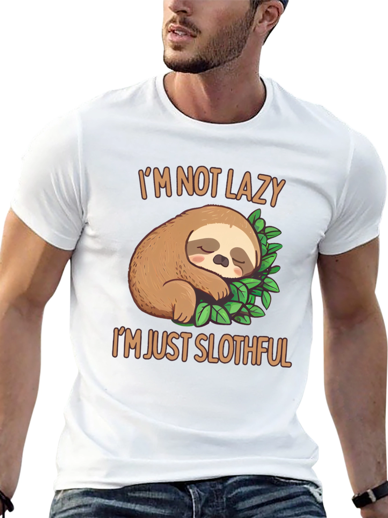 Funny Sloth Graphic Tee - Im Not Lazy