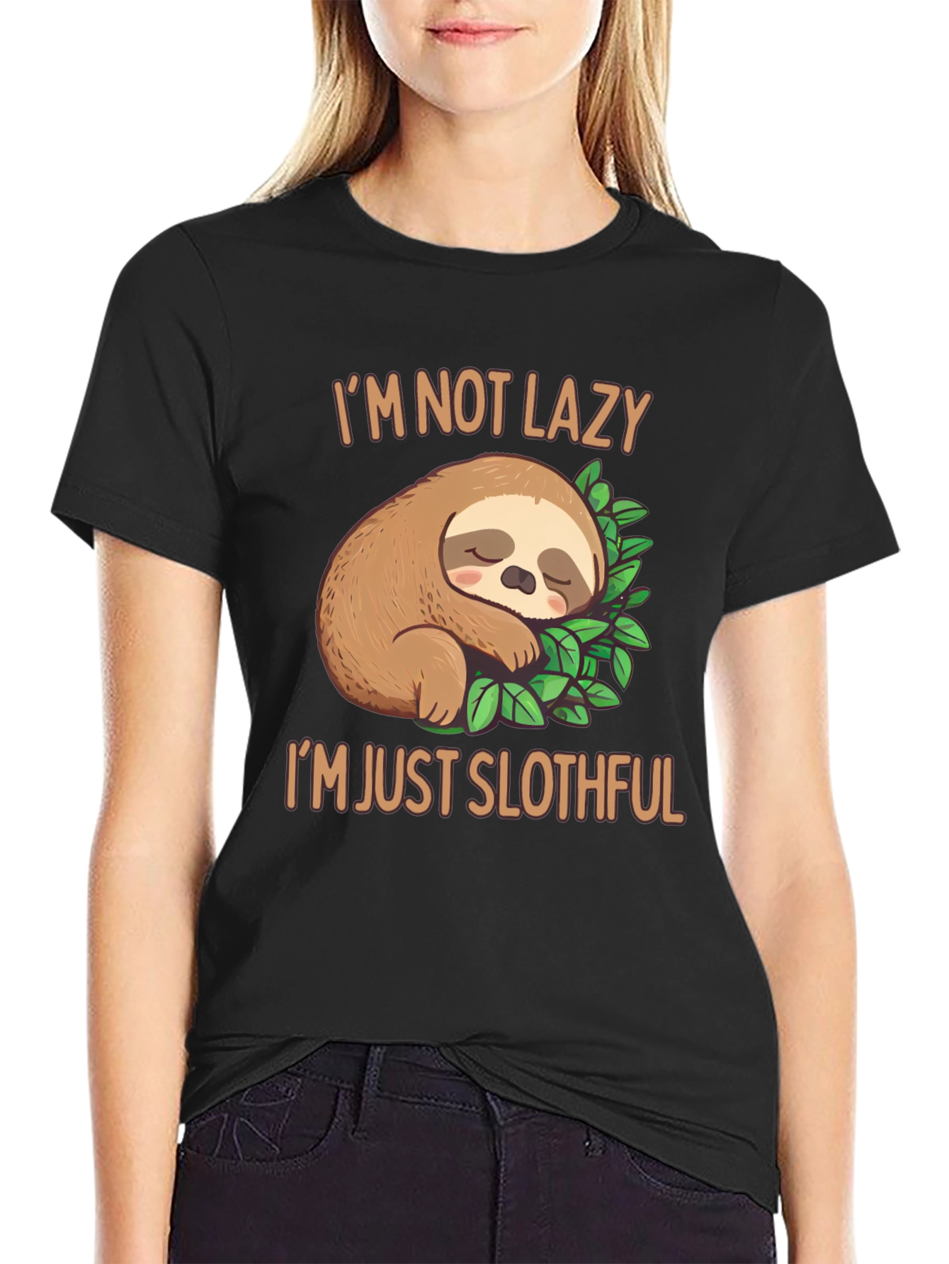Funny Sloth Graphic Tee - Im Not Lazy