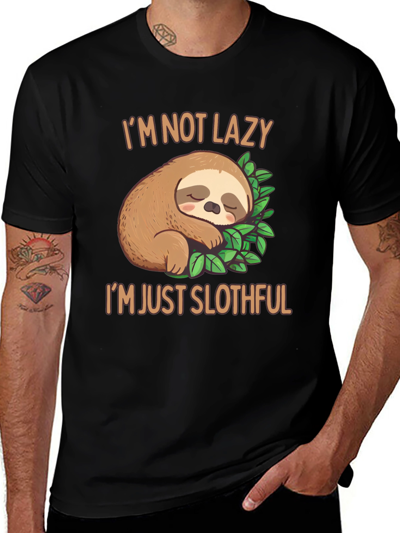Funny Sloth Graphic Tee - Im Not Lazy
