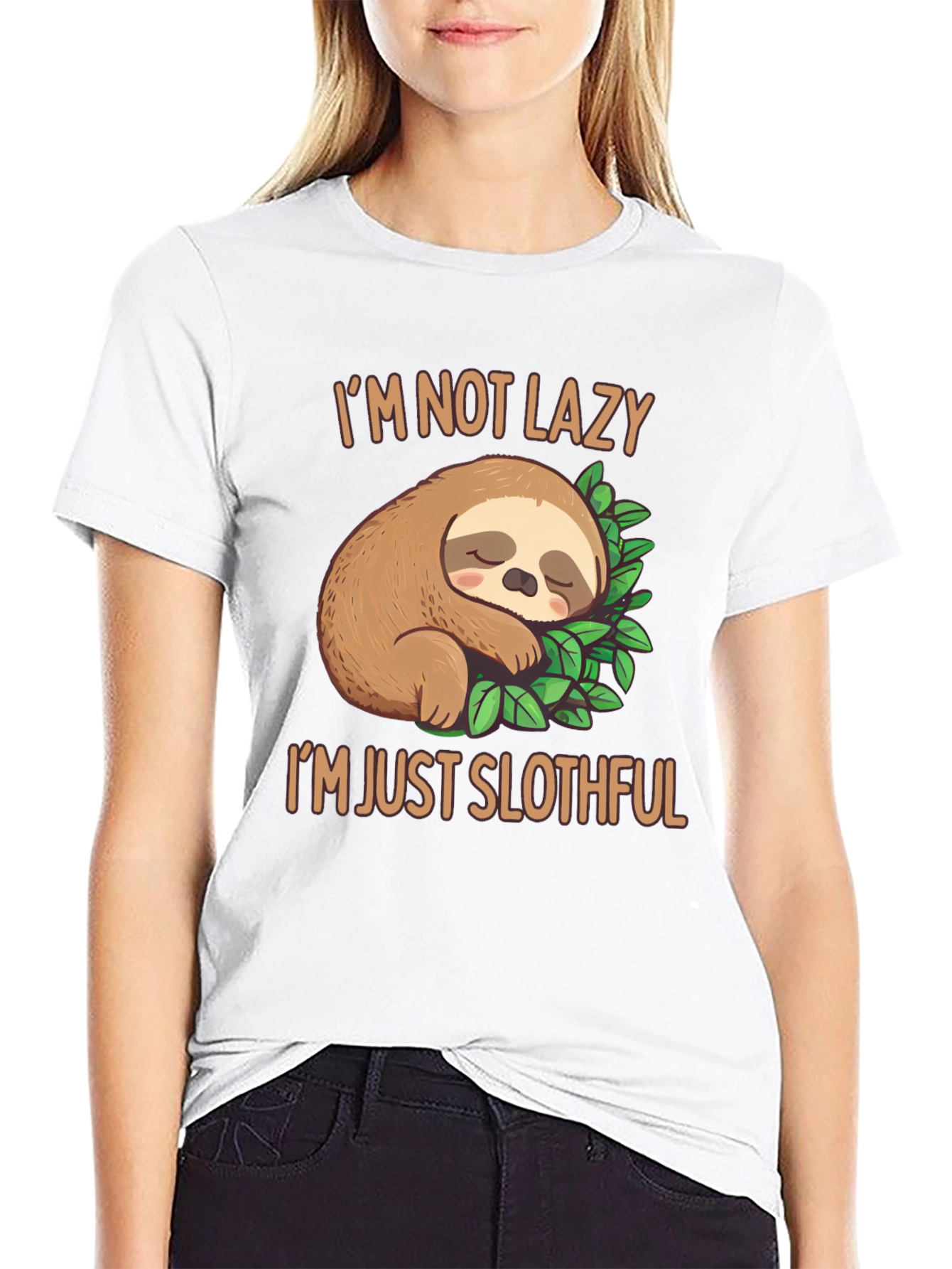 Funny Sloth Graphic Tee - Im Not Lazy