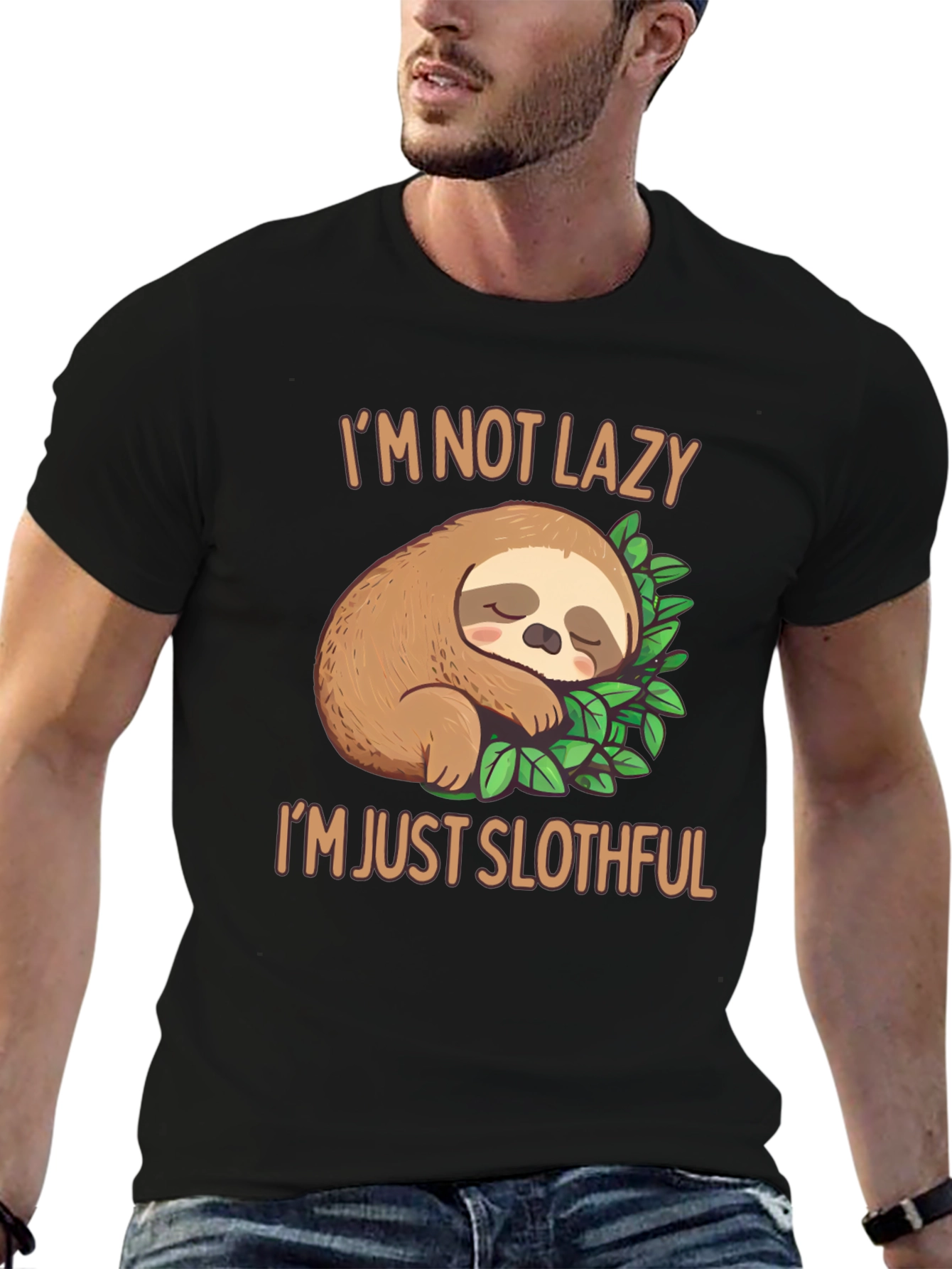 Funny Sloth Graphic Tee - Im Not Lazy
