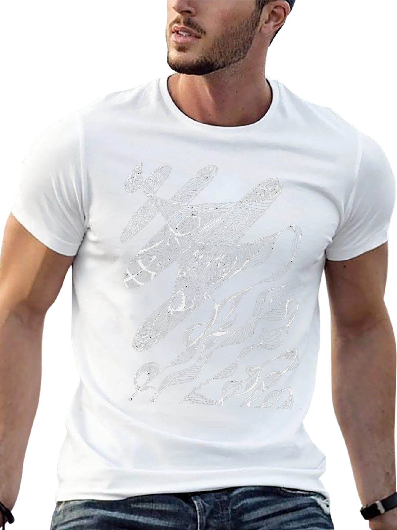 Abstract Art Graphic Tee - Modern Black T-Shirt
