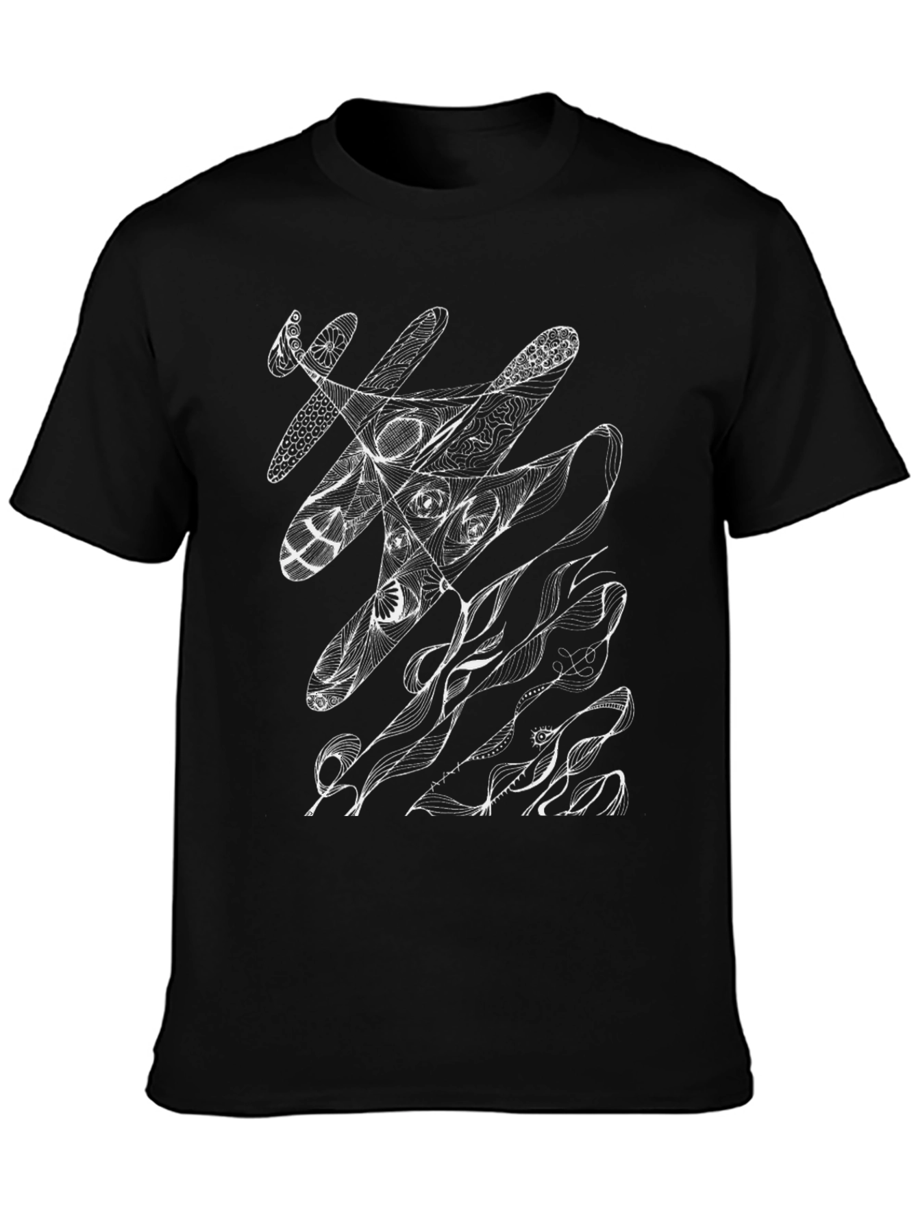 Abstract Art Graphic Tee - Modern Black T-Shirt