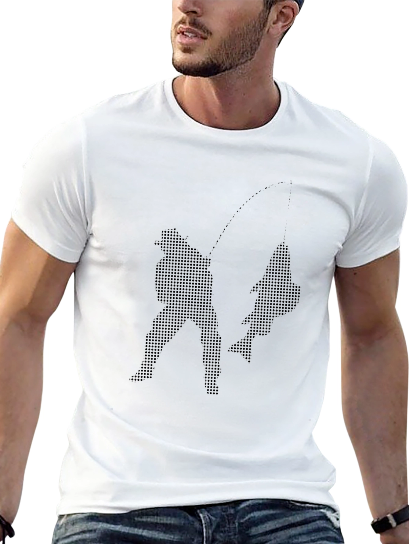Fishing Graphic Tee - Anglers Catch Black T-Shirt