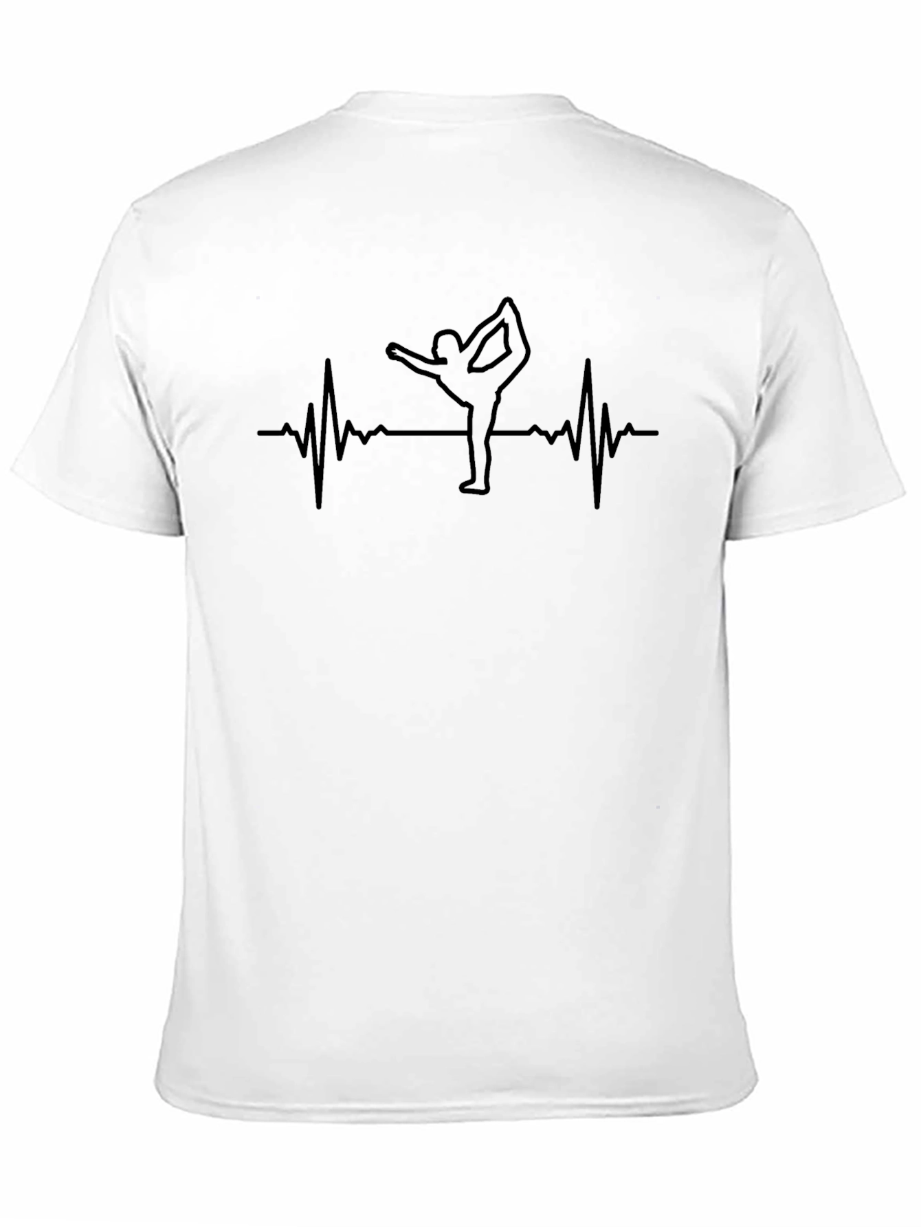 Yoga Heartbeat T-Shirt - Black Graphic Tee