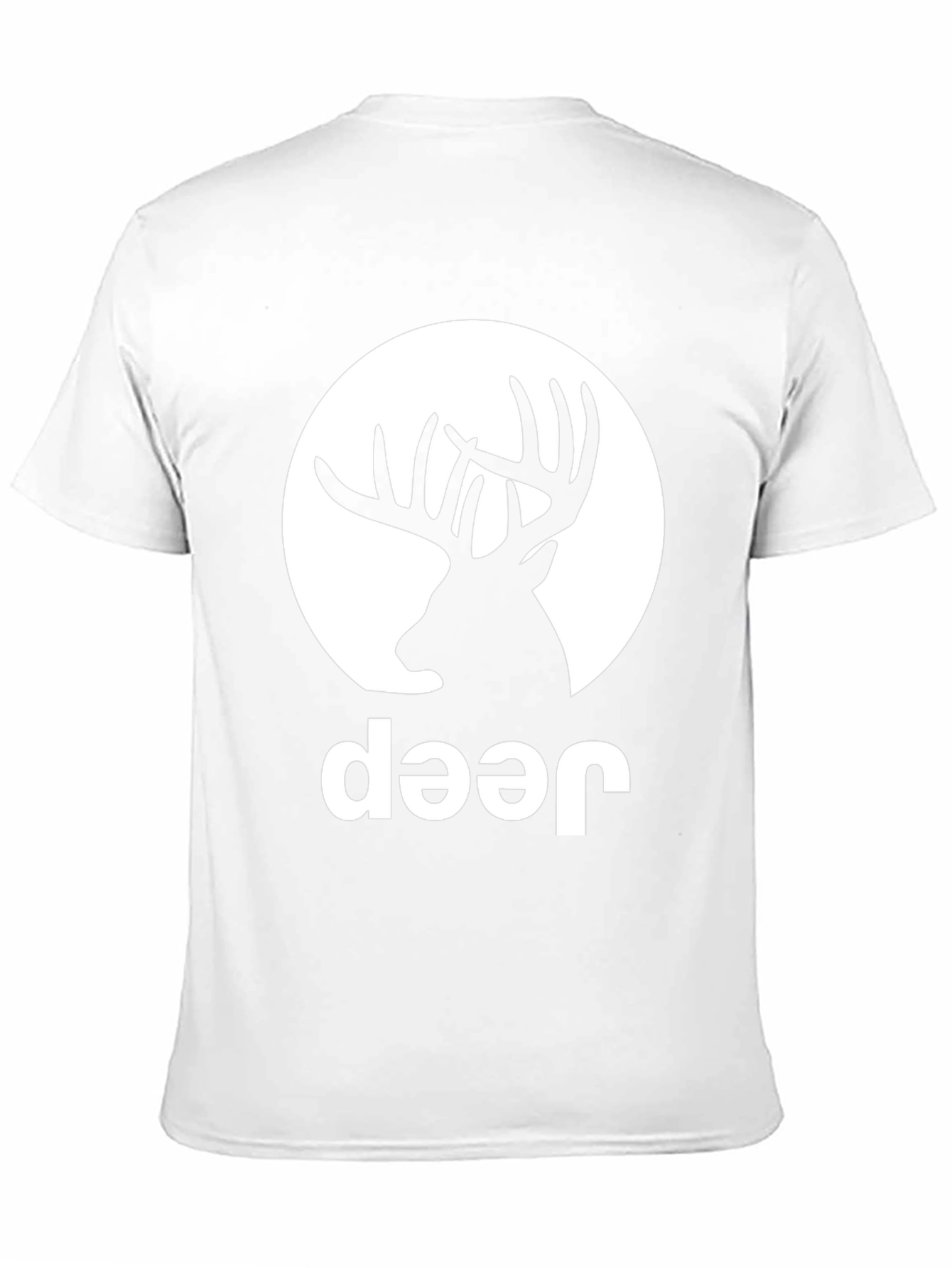 Deer Graphic Tee - Black Crew Neck T-Shirt