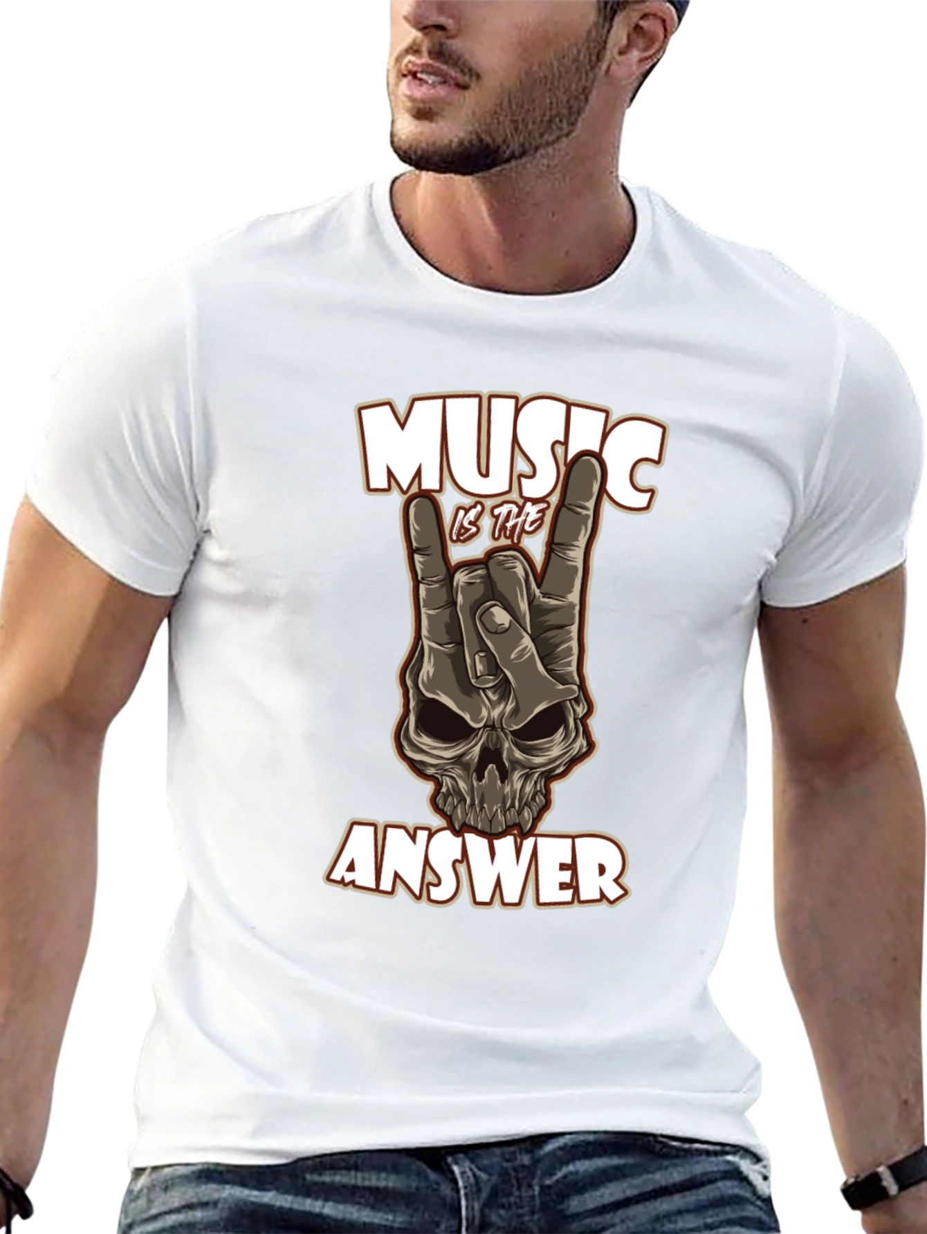 Music Is The Answer Graphic Tee - Rock On!