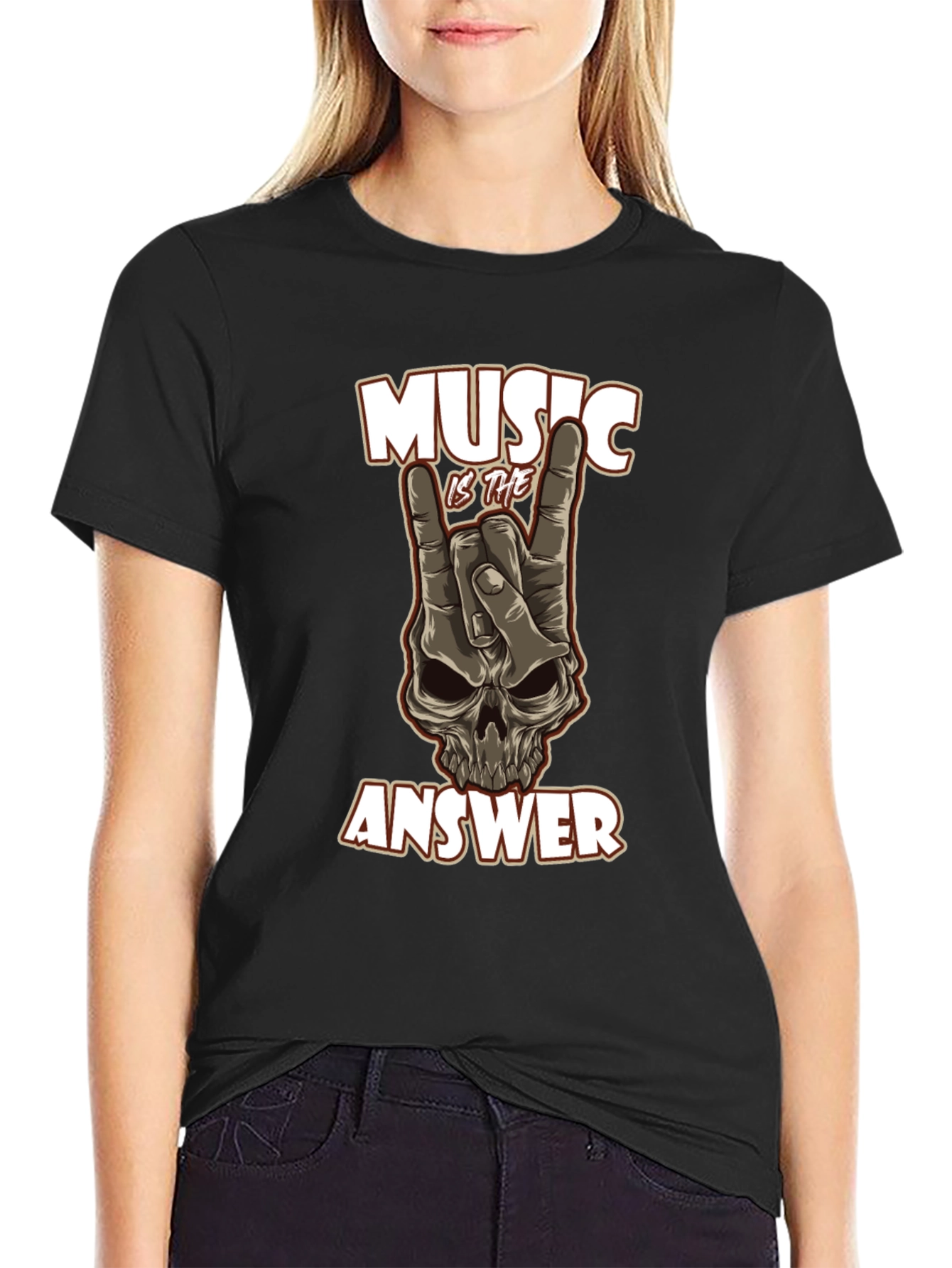 Music Is The Answer Graphic Tee - Rock On!