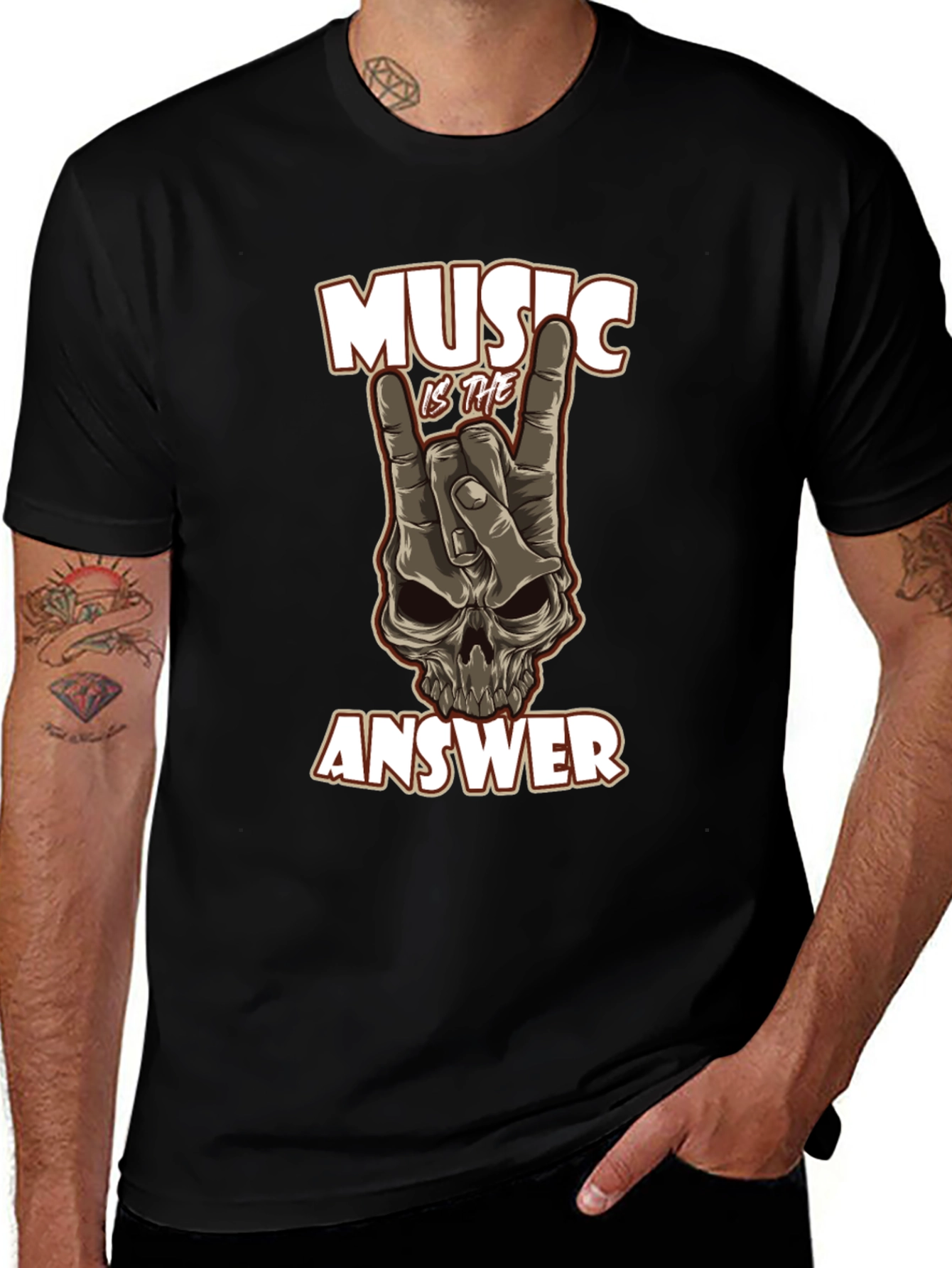 Music Is The Answer Graphic Tee - Rock On!