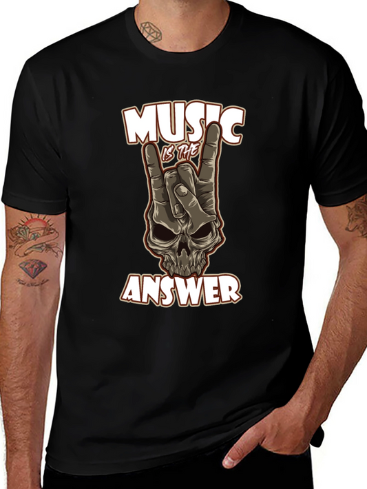 Music Is The Answer Graphic Tee - Rock On!