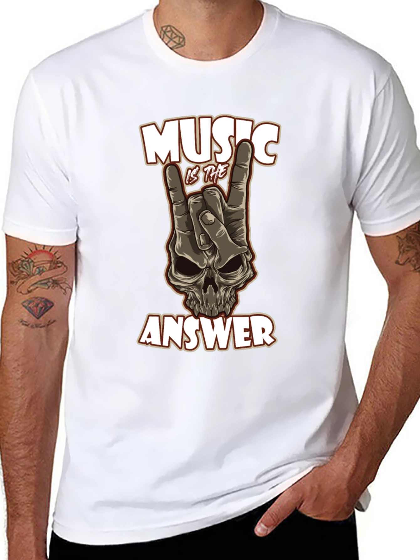 Music Is The Answer Graphic Tee - Rock On!