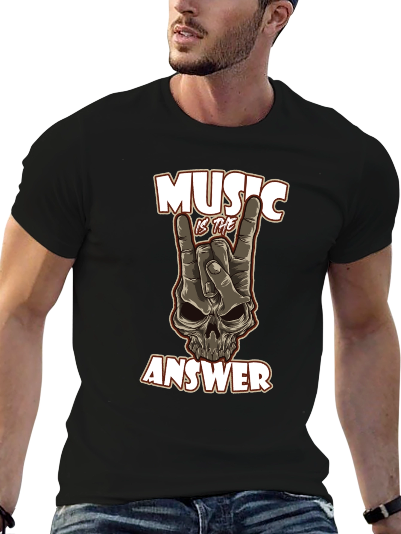 Music Is The Answer Graphic Tee - Rock On!