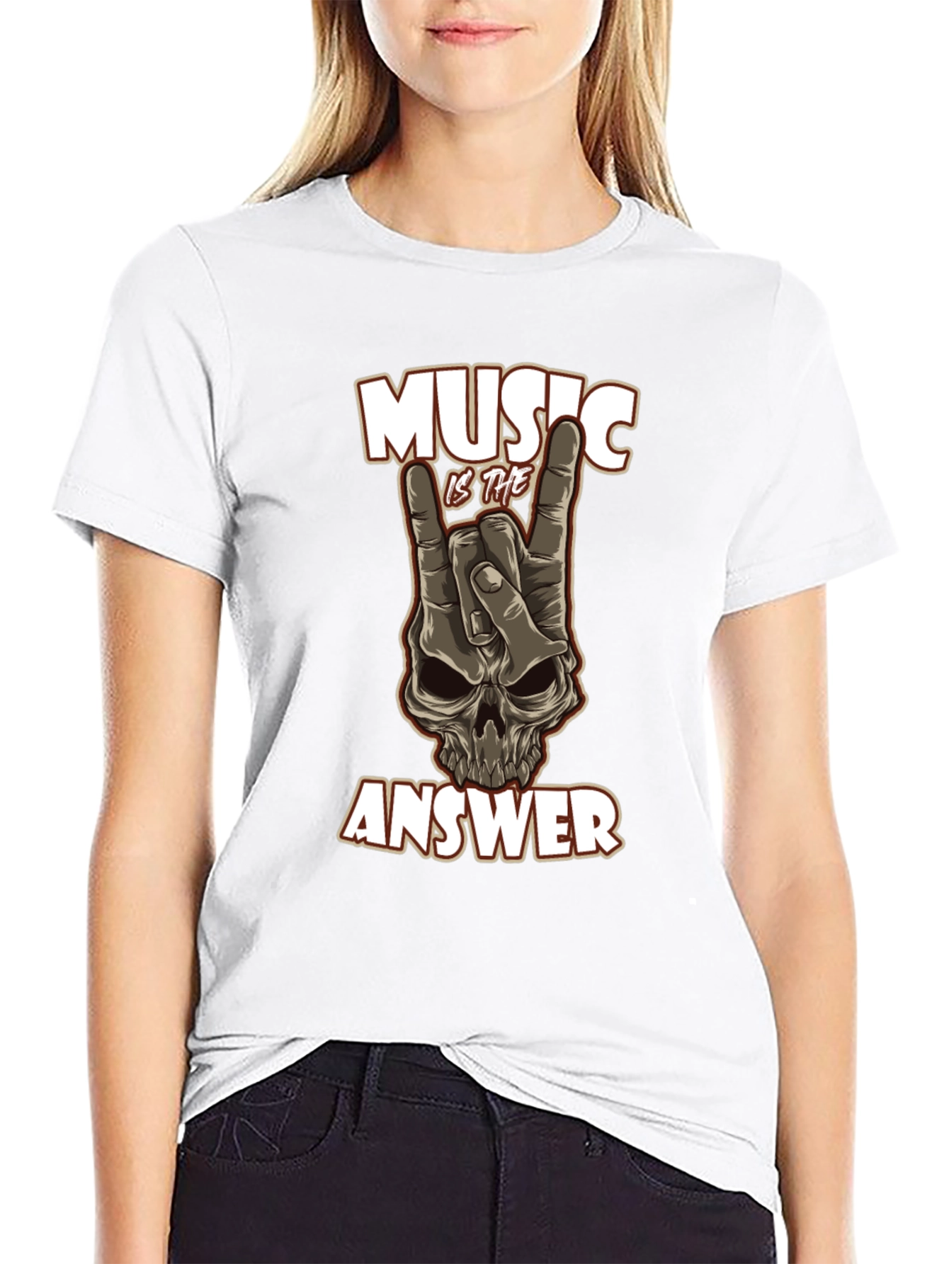 Music Is The Answer Graphic Tee - Rock On!