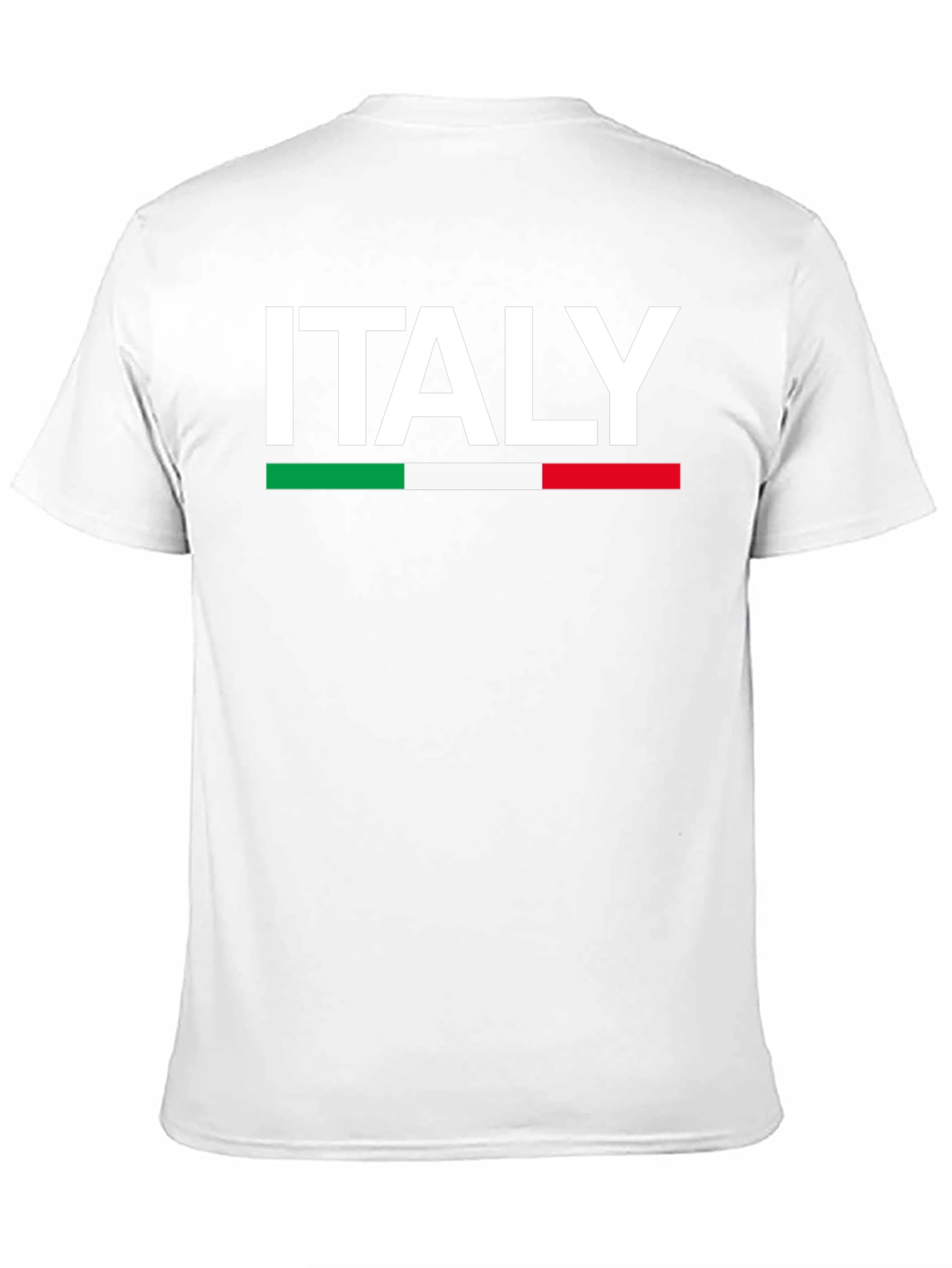 Italy Flag T-Shirt - Black Crew Neck