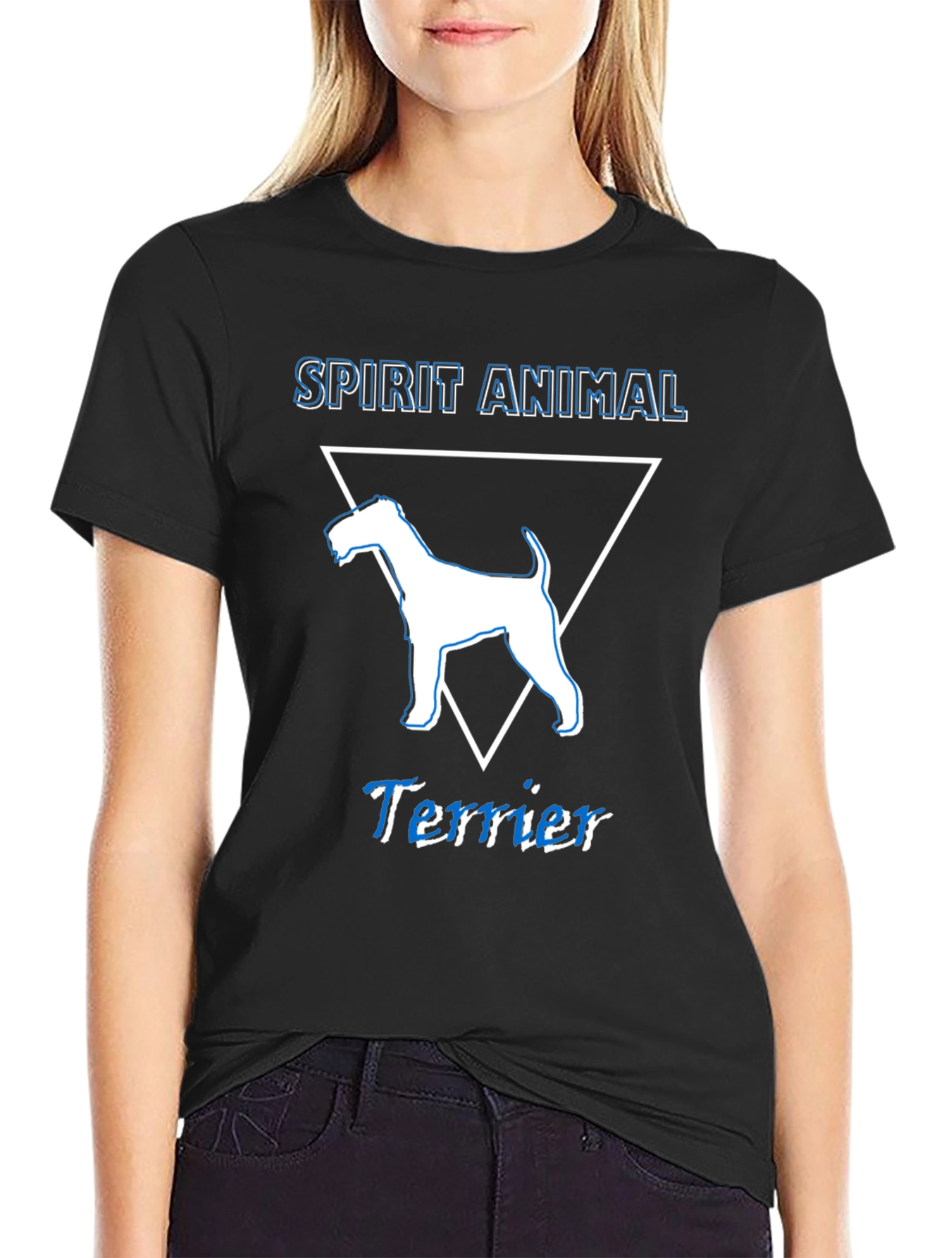 Spirit Animal Terrier T-Shirt - Mens Black Tee