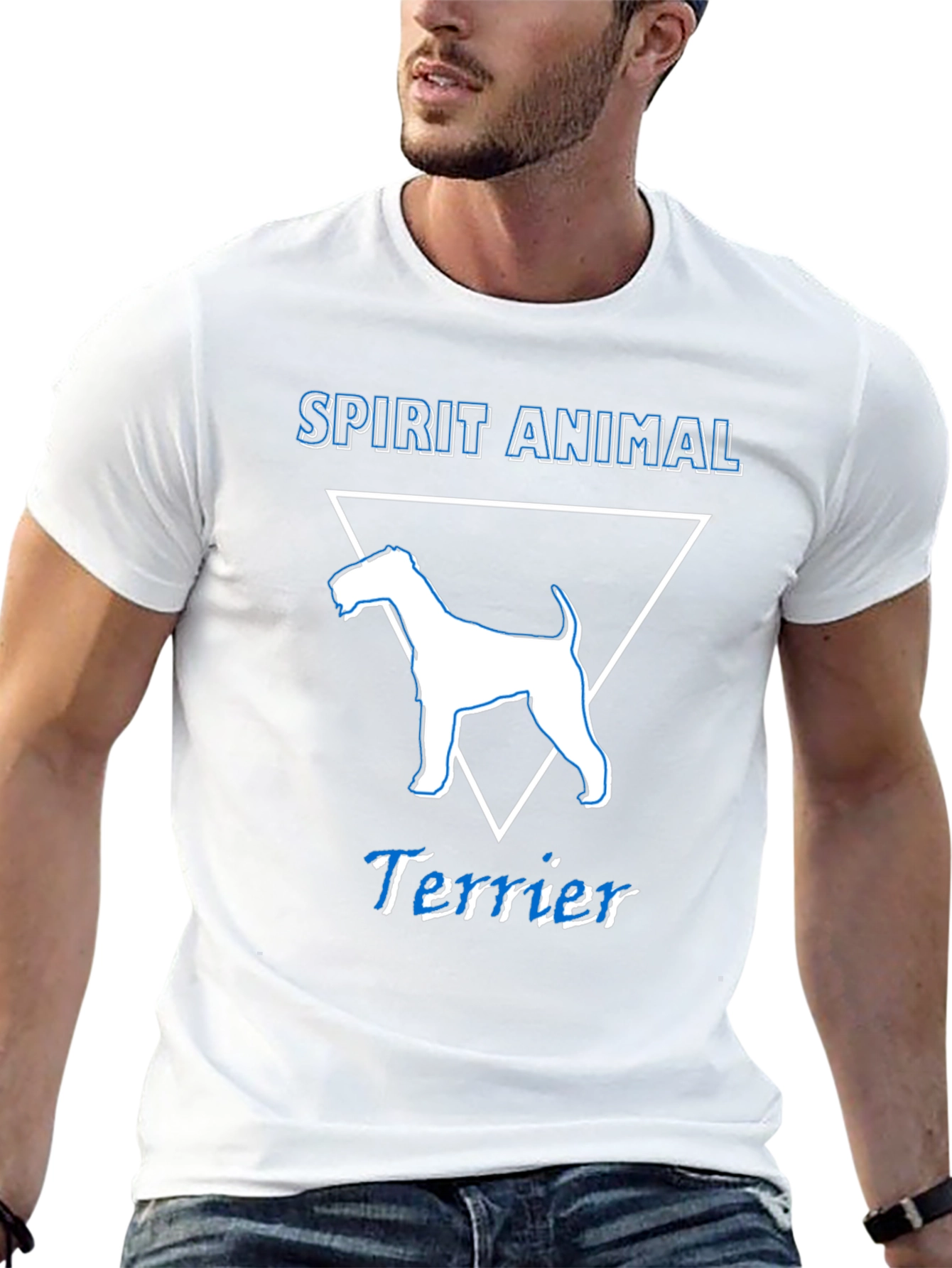 Spirit Animal Terrier T-Shirt - Mens Black Tee