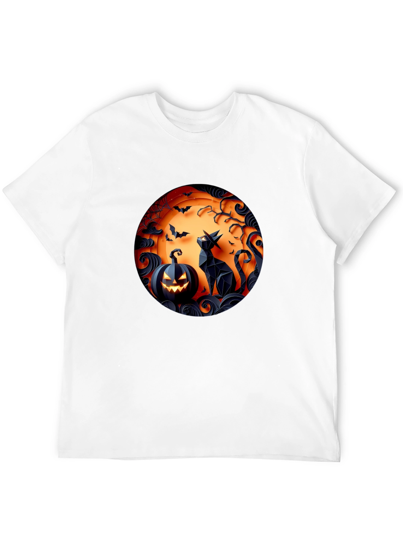 Halloween Cat Pumpkin T-Shirt