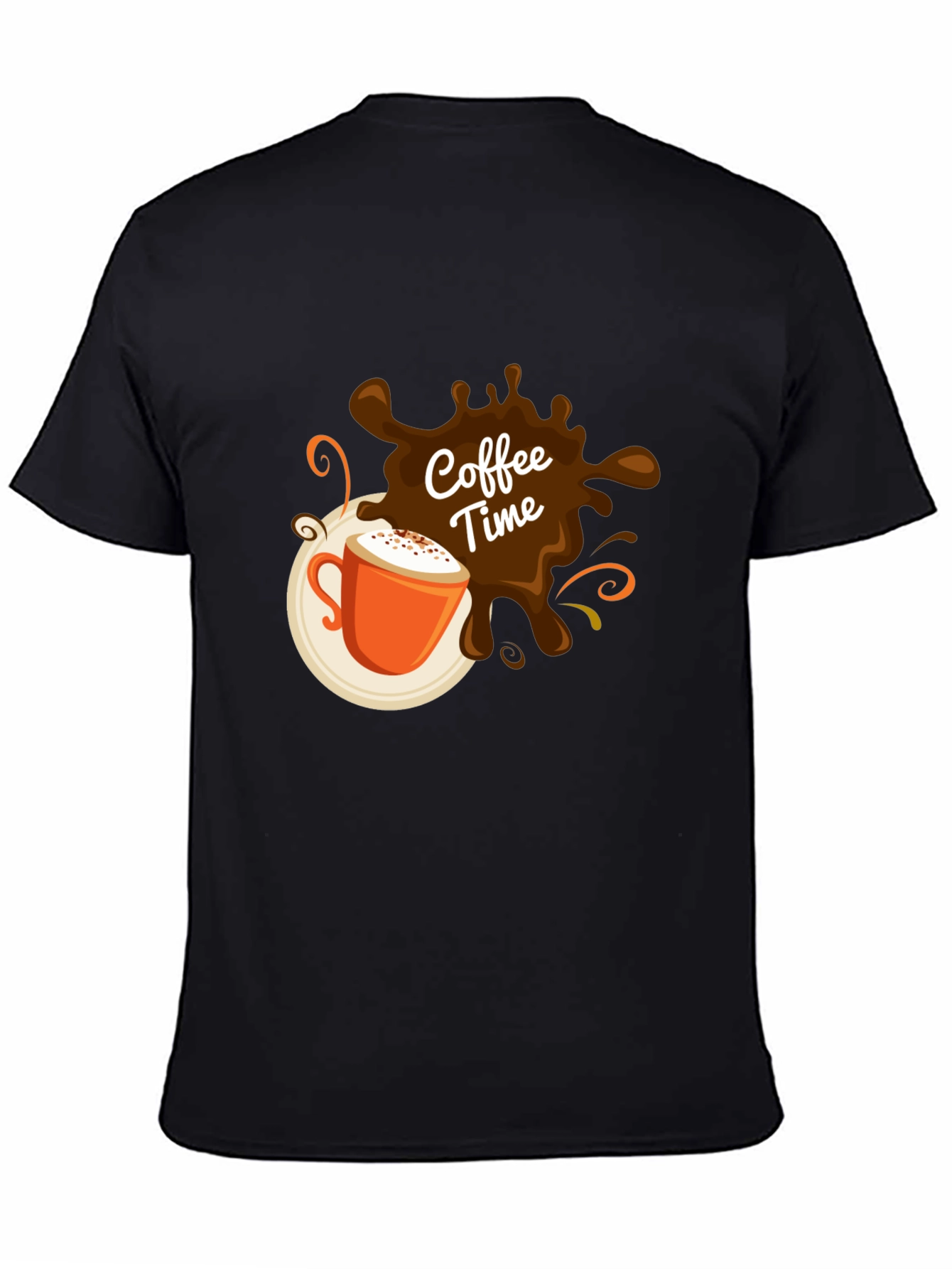 Coffee Time Graphic Black T-Shirt